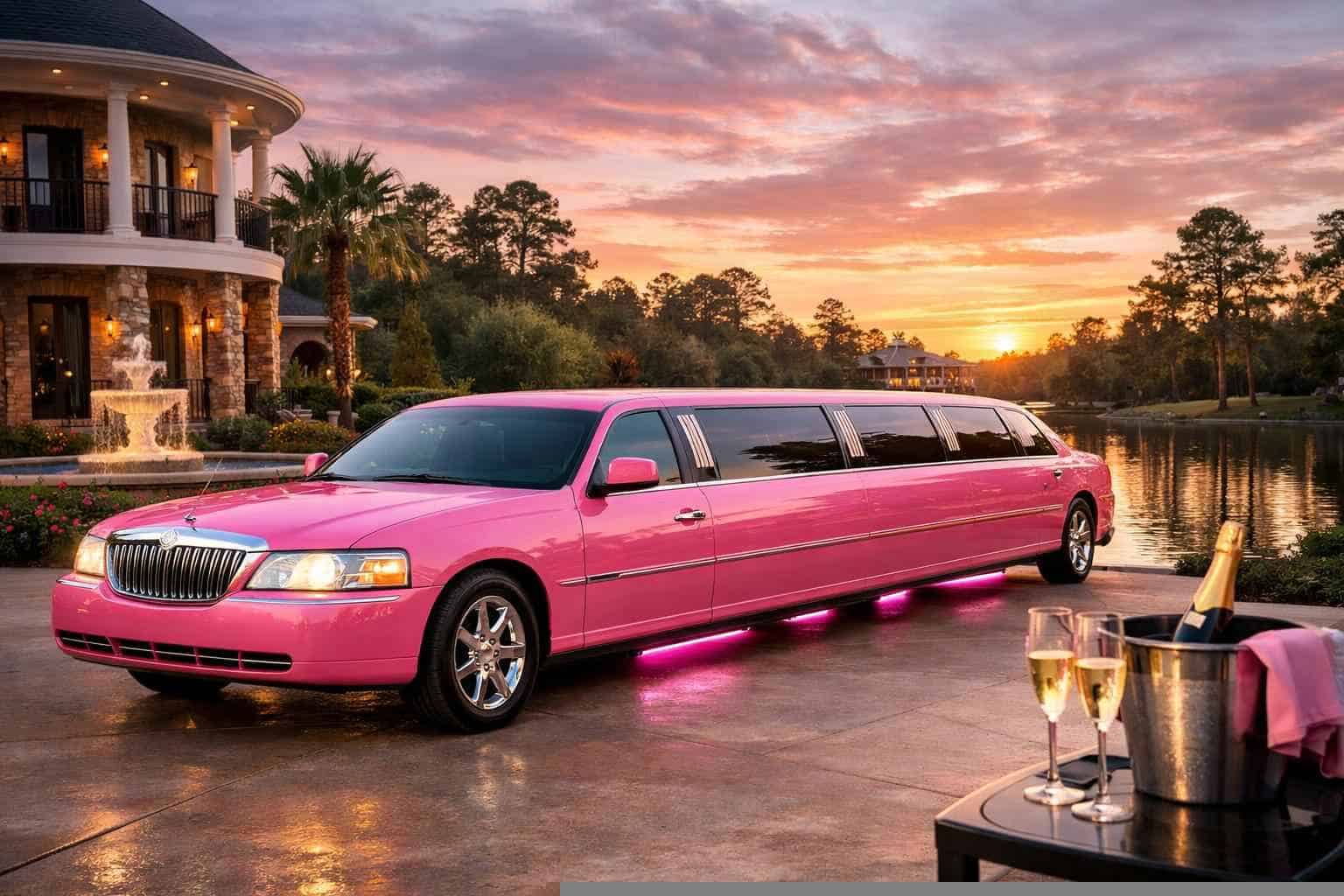 Pink Limo Service Spring TX