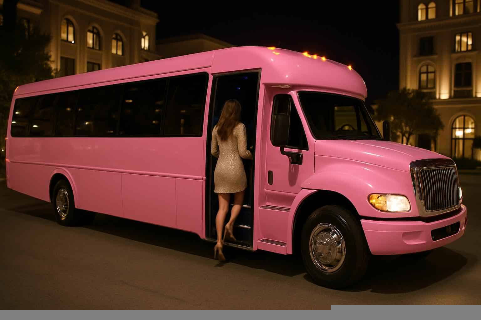 Pink Party Bus Rental Houston TX