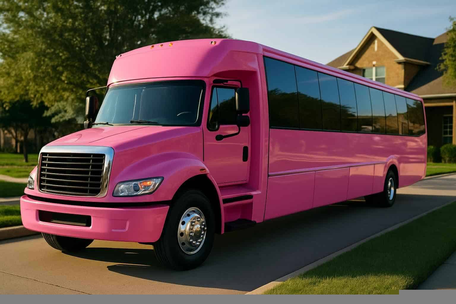 Pink Party Bus Rental in Katy Texas