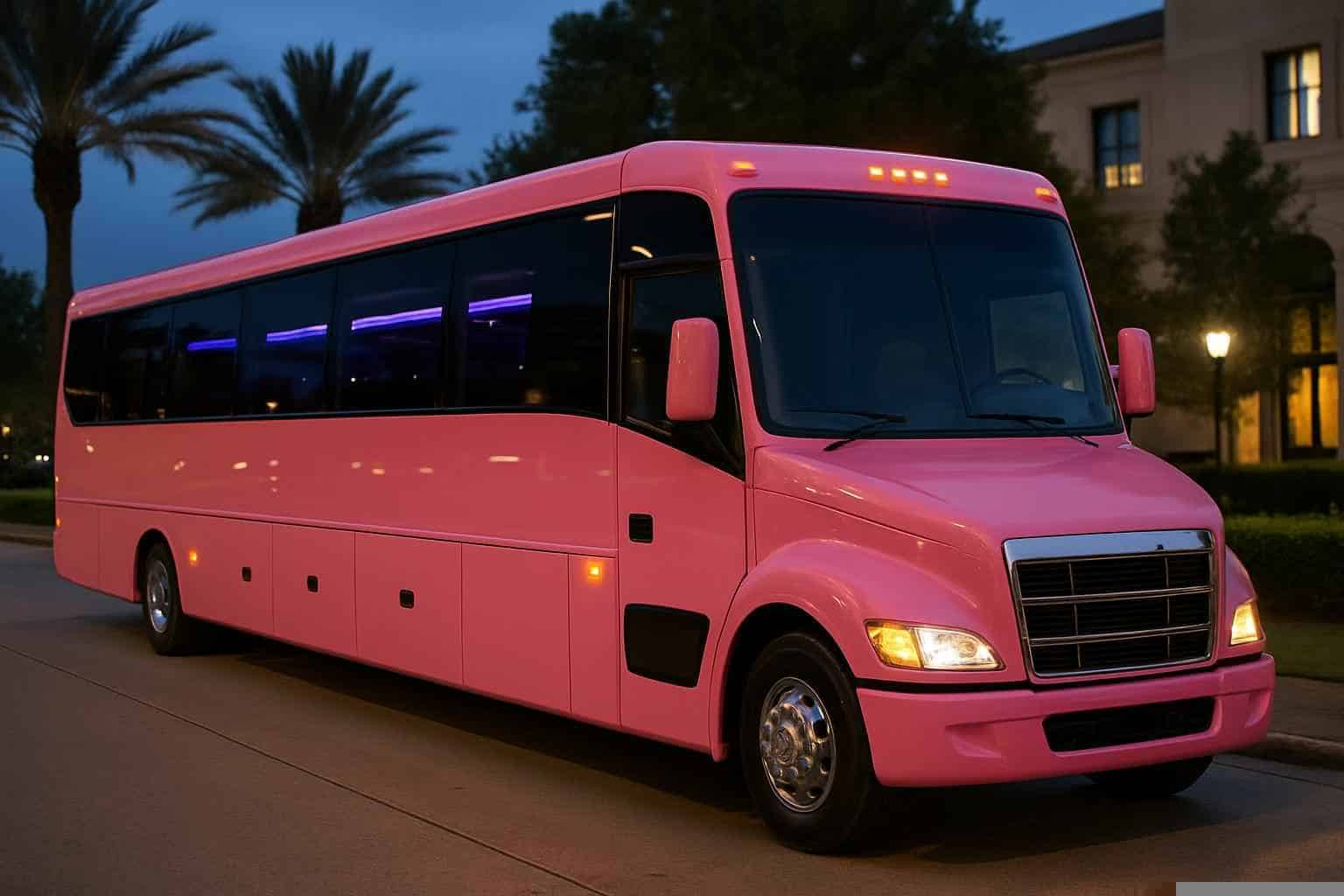 Pink Party Bus Rental League City TX