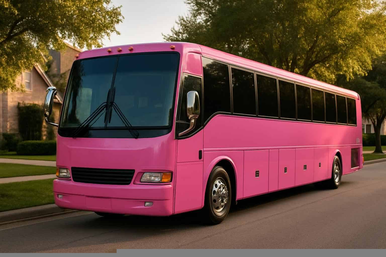 Pink Party Bus Rental Near Me Conroe TX