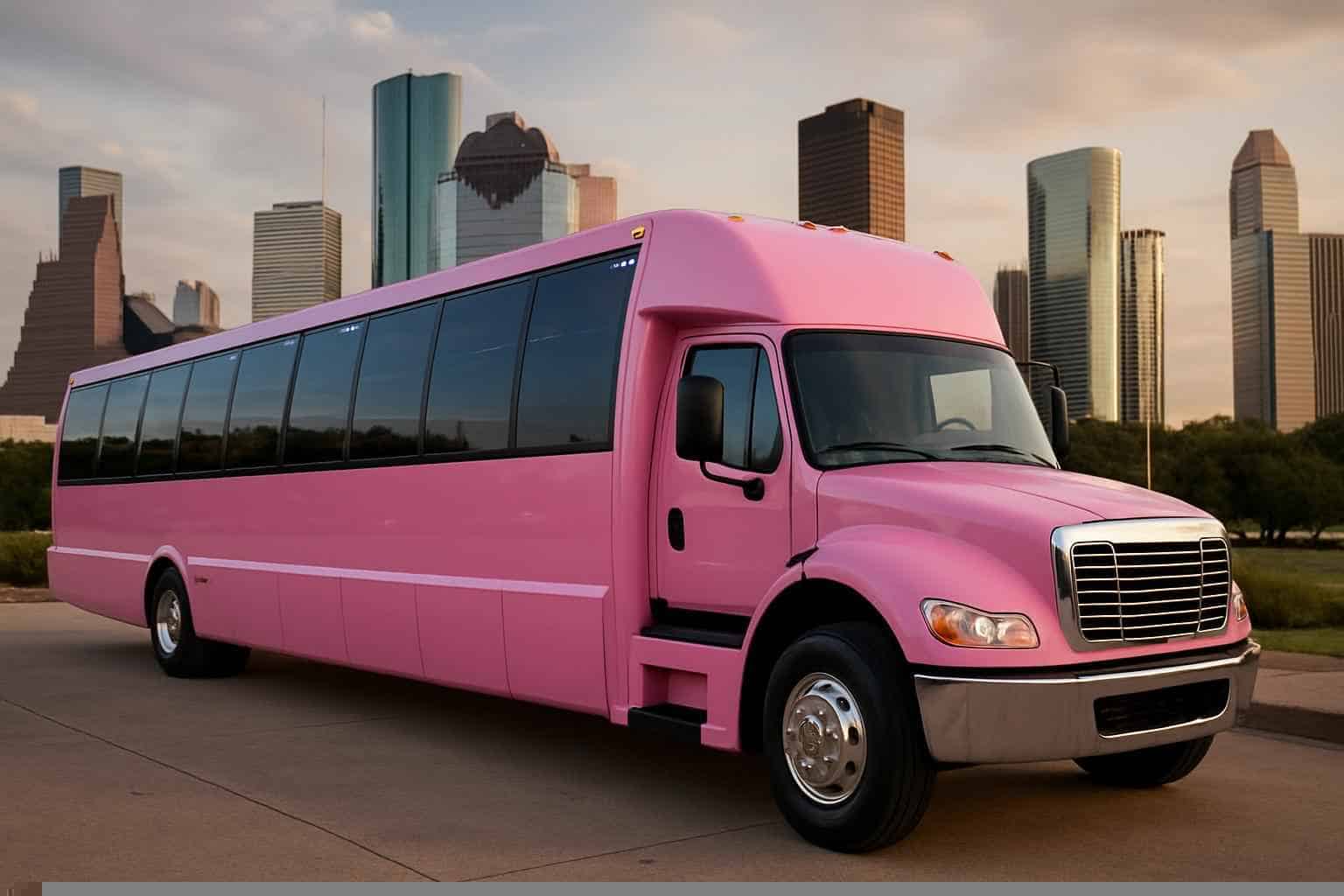 Pink Party Bus Rental Near Me Houston TX