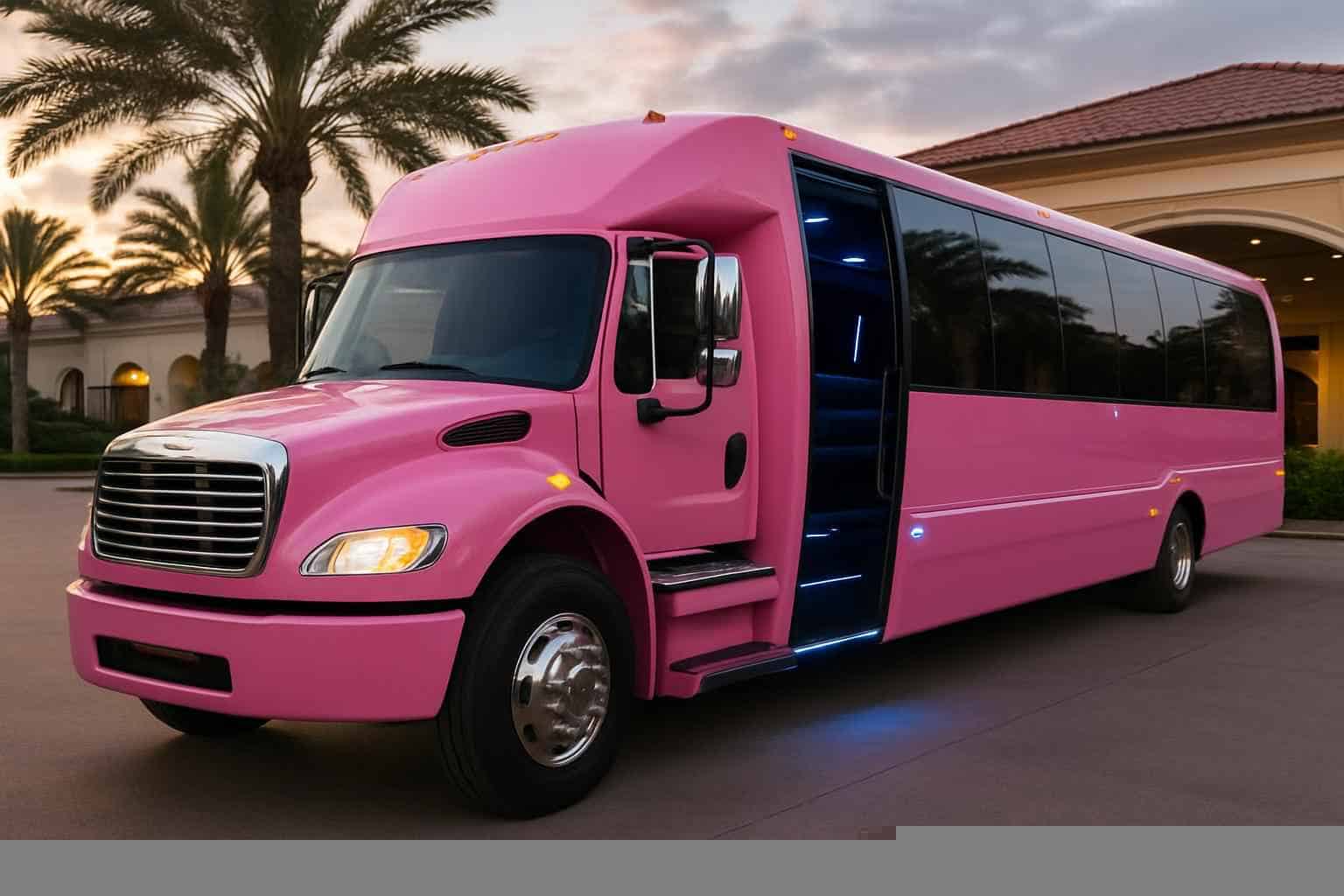 Pink Party Bus Rental Near Me Katy TX