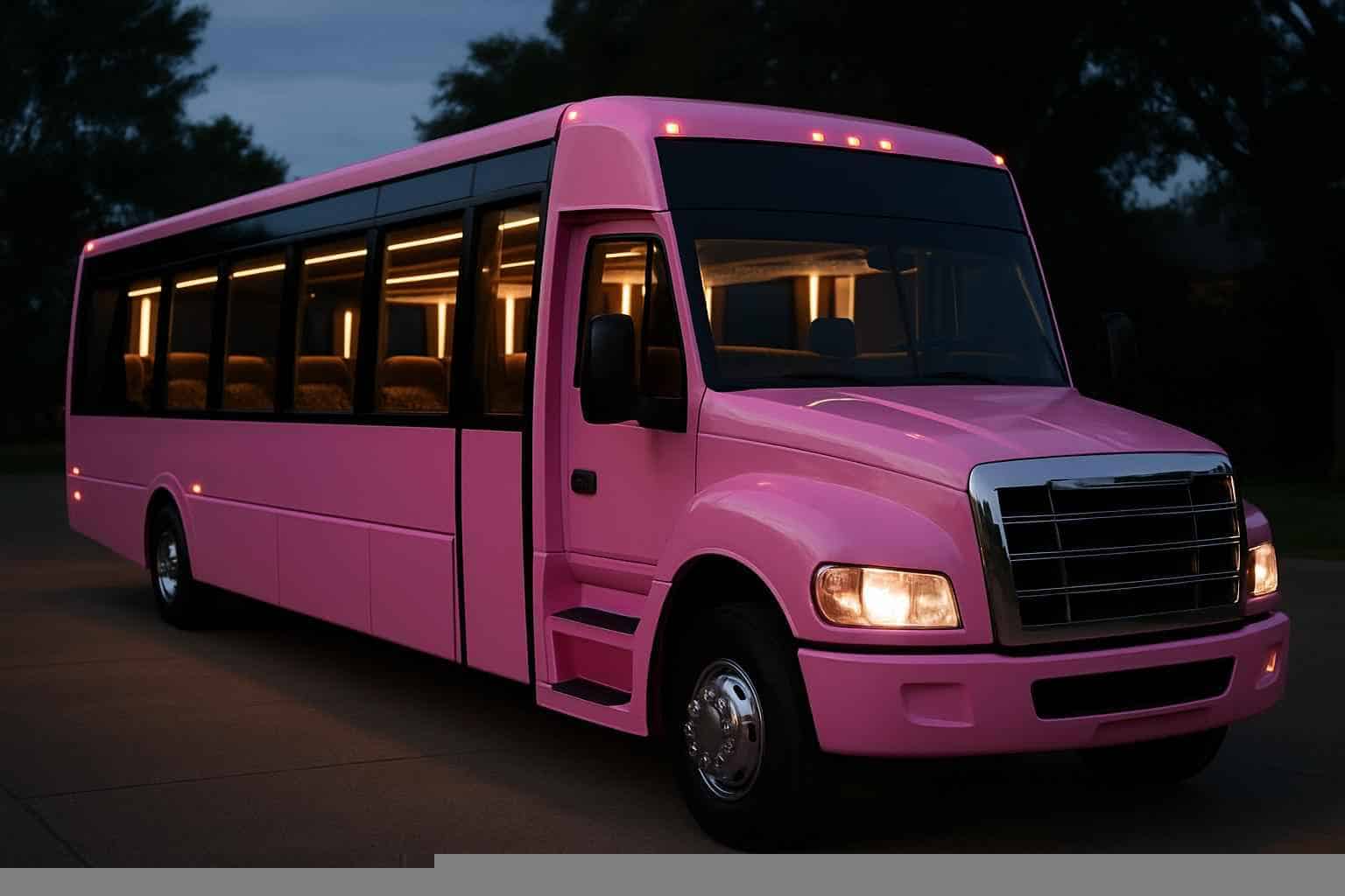 Pink Party Bus Rental Near Me Pasadena TX