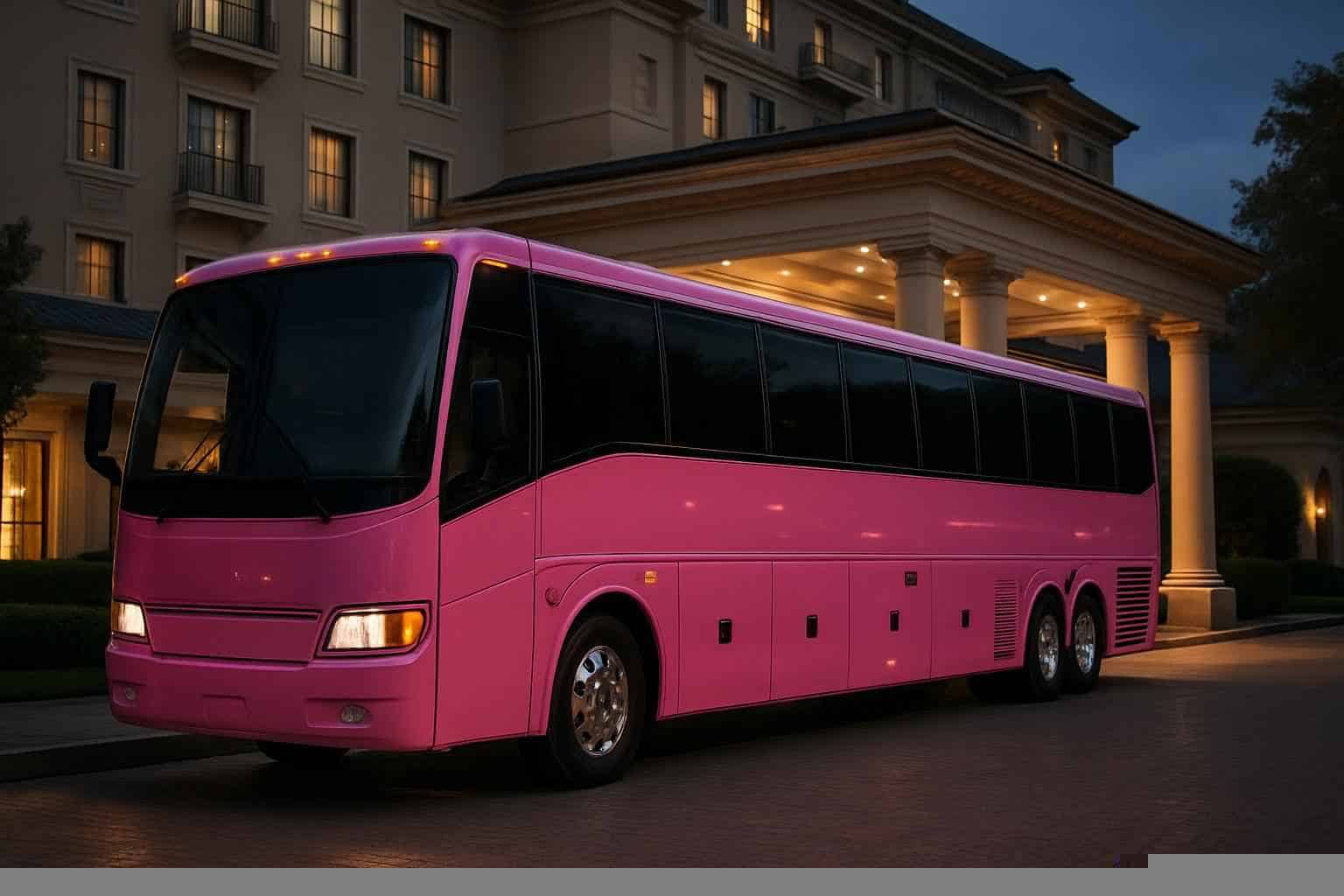 Pink Party Bus Rental Prices in Conroe TX