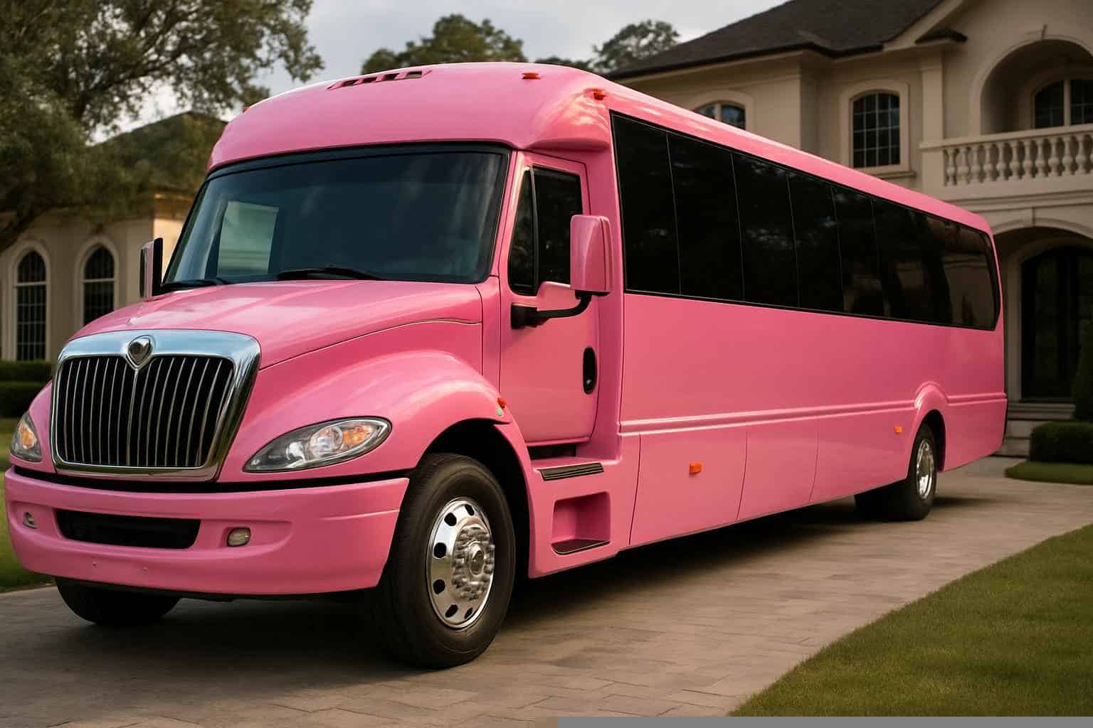 Pink Party Bus Rental Prices in Katy TX