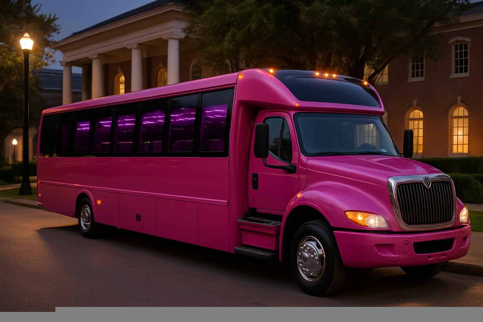 Pink Party Bus Rental Prices in Pearland TX