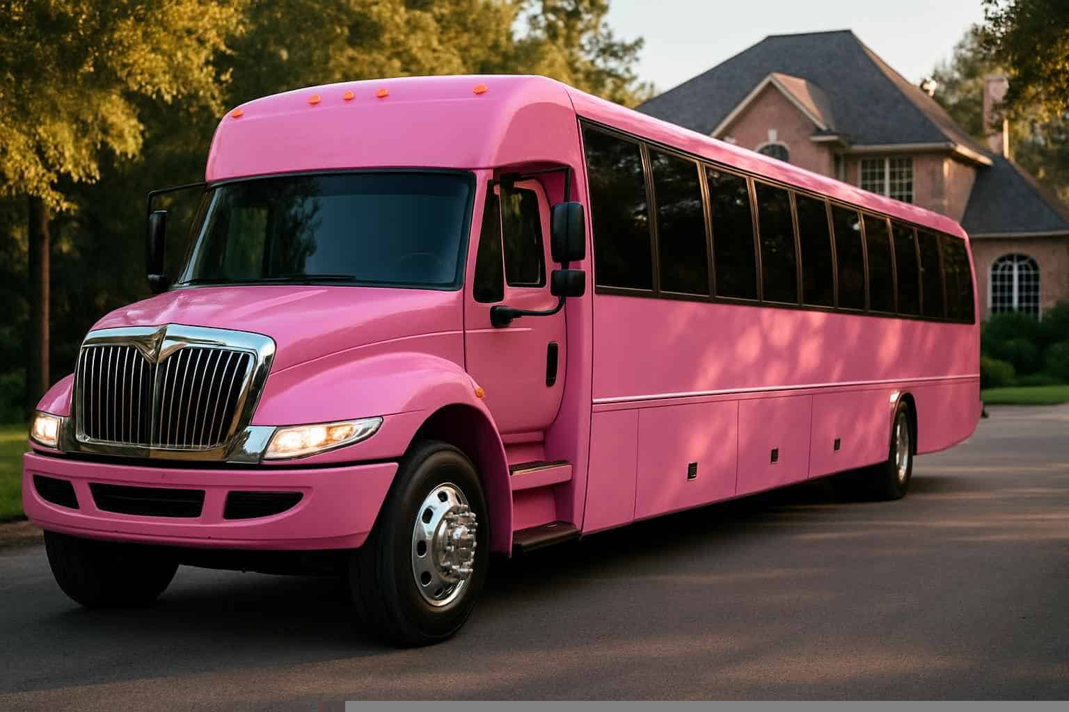 Pink Party Bus Rental Prices In The Woodlands TX