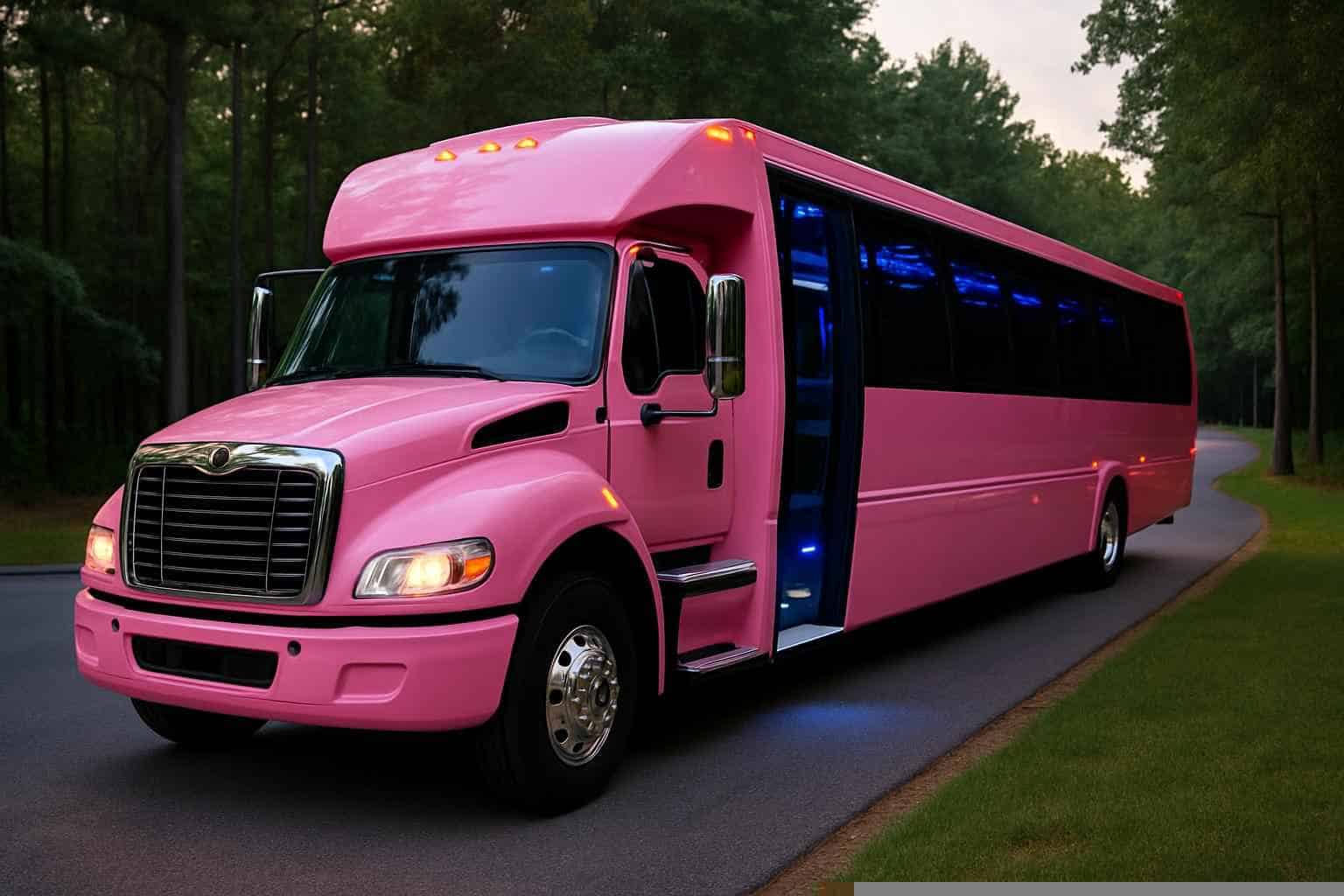Pink Party Bus Rental The Woodlands TX