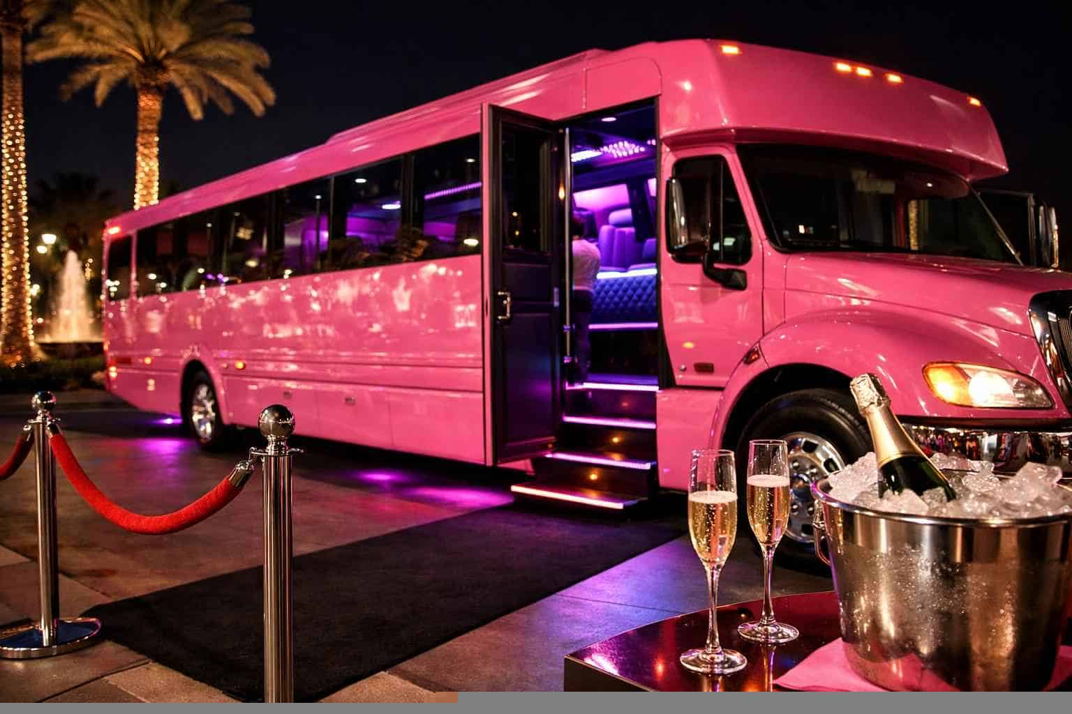 Pink Party Bus Service Cypress TX