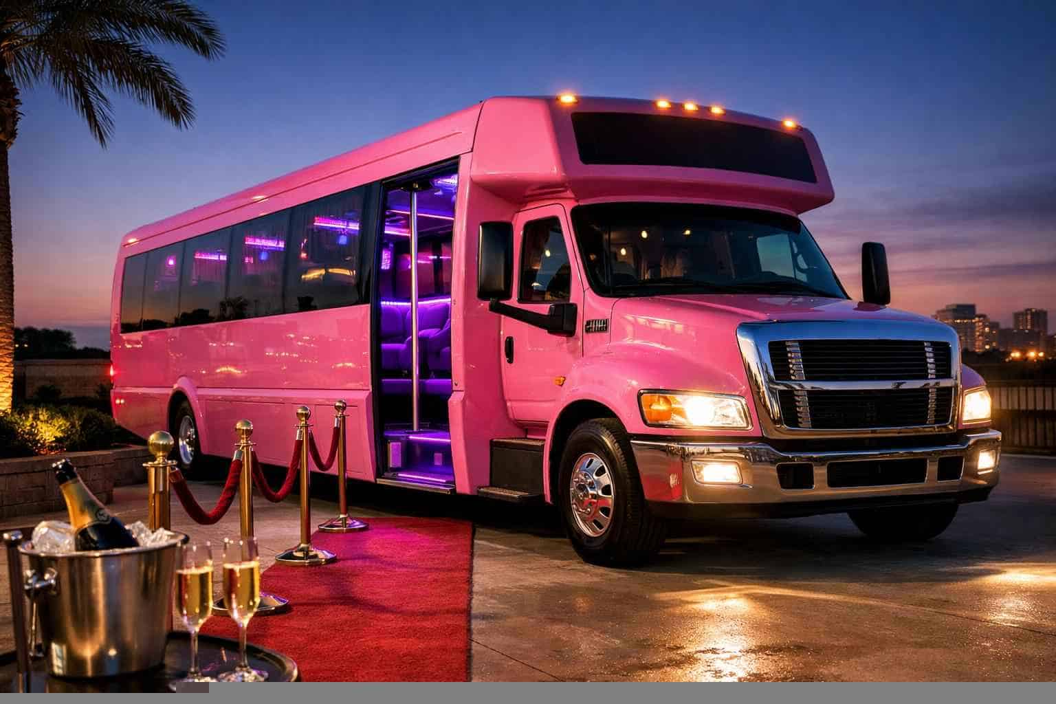 Pink Party Bus Service Humble TX
