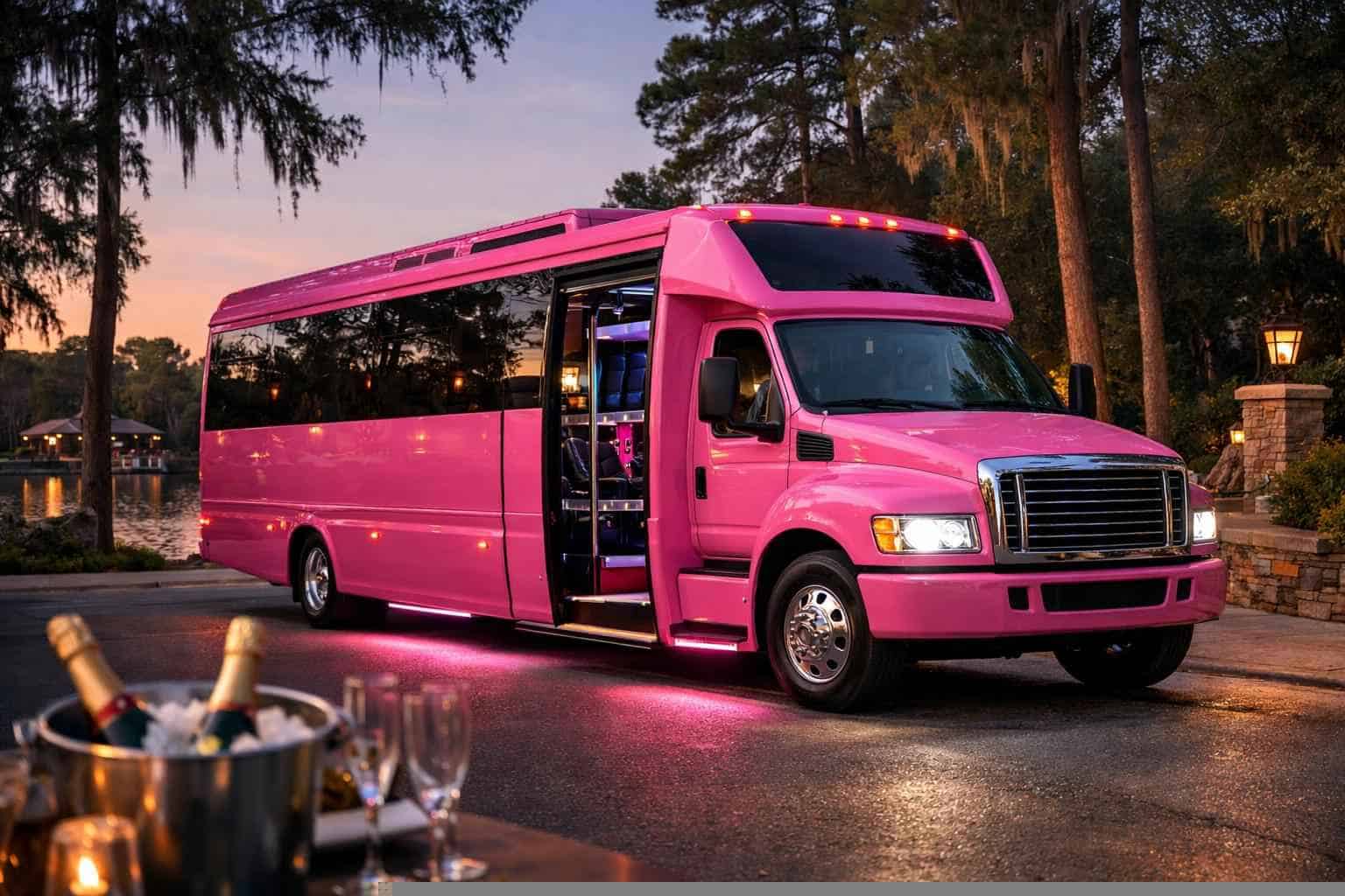 Pink Party Bus Service Kingwood TX