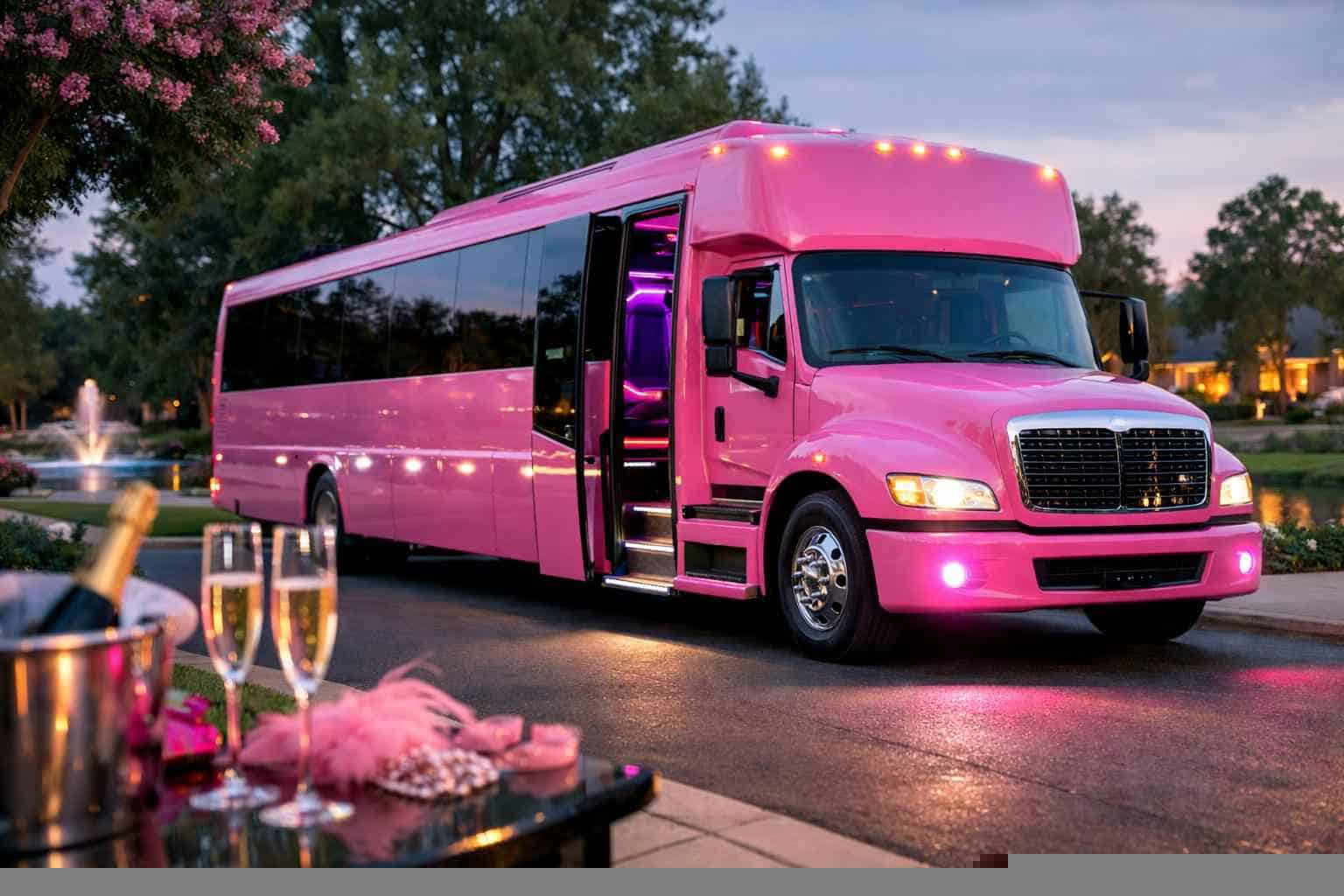 Pink Party Bus Service Spring TX