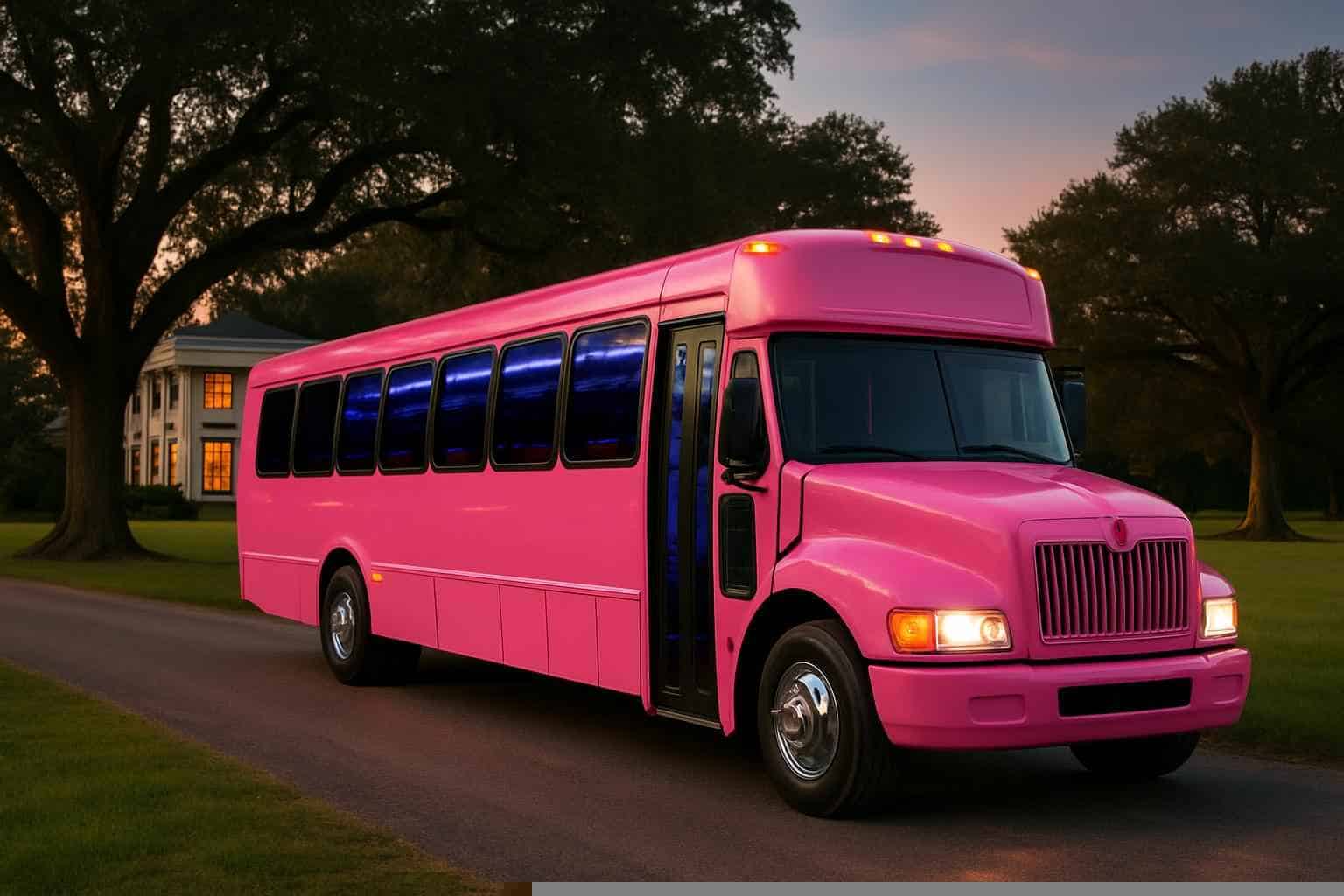 Pink Party Buses in Conroe Texas