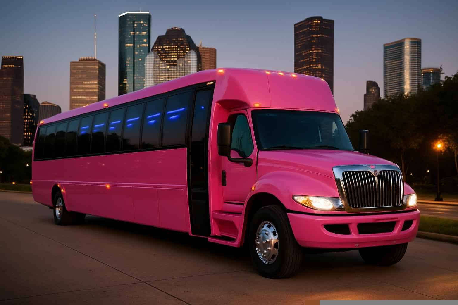 Pink Party Buses in Houston Texas