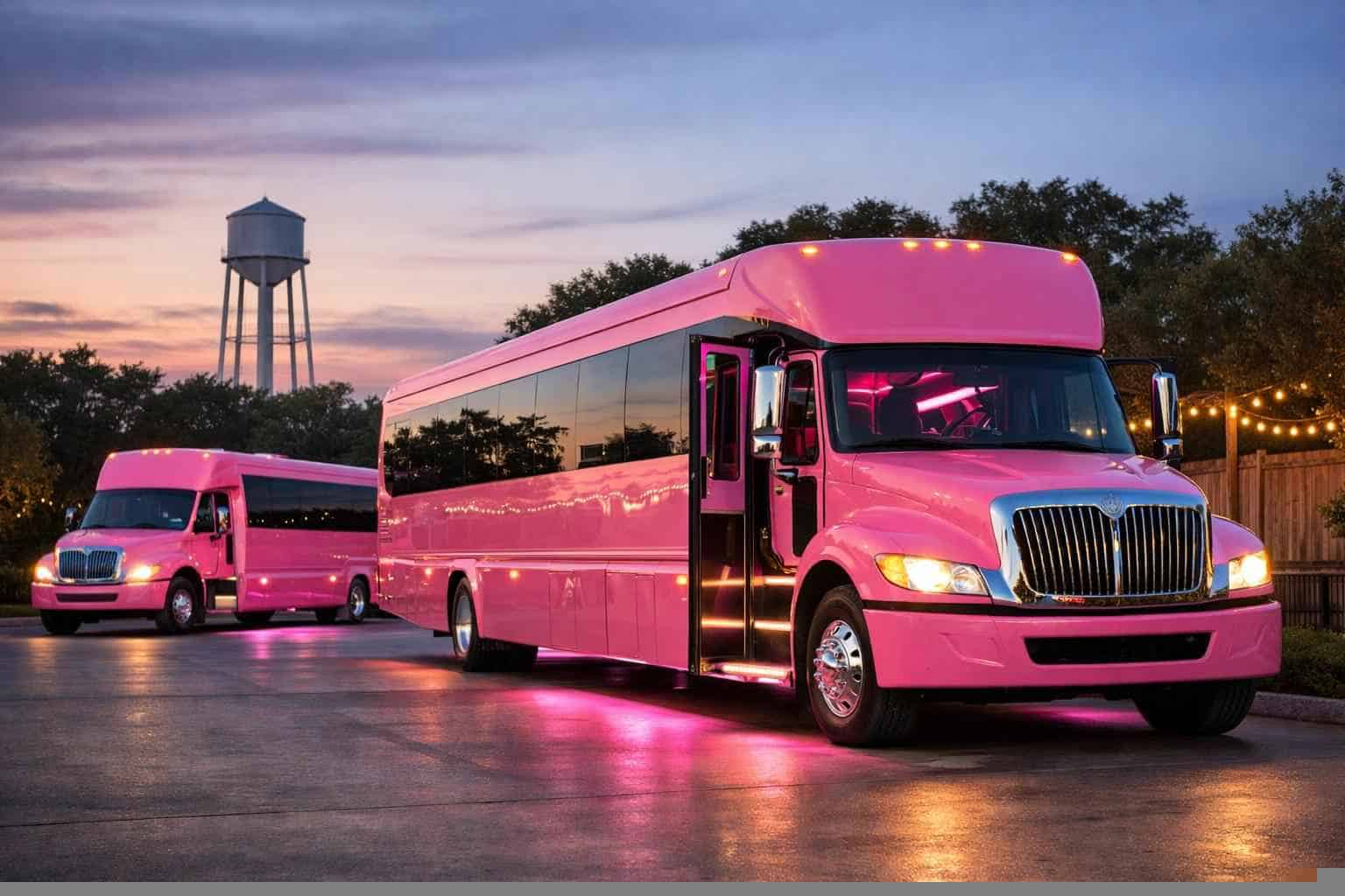Pink Party Buses in Humble Texas
