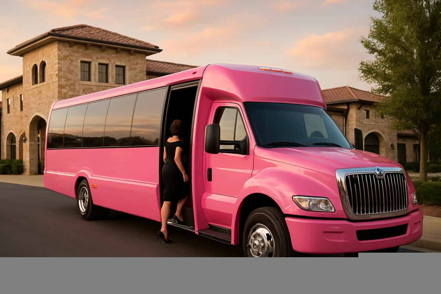Pink Party Buses in Katy Texas