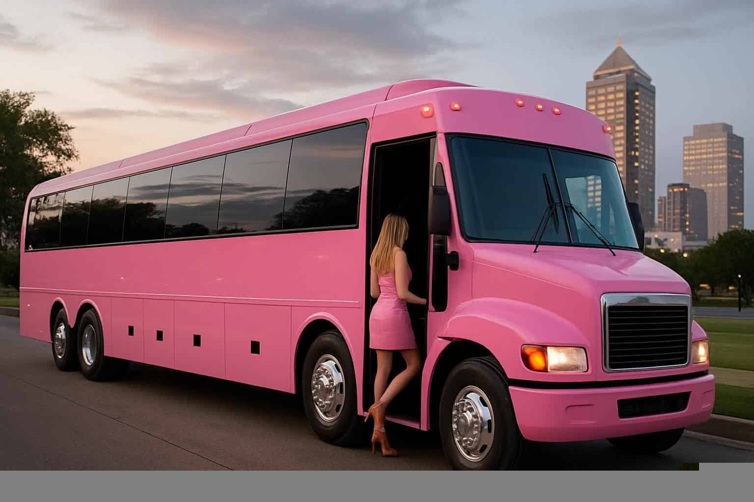 Pink Party Buses in Missouri City Texas