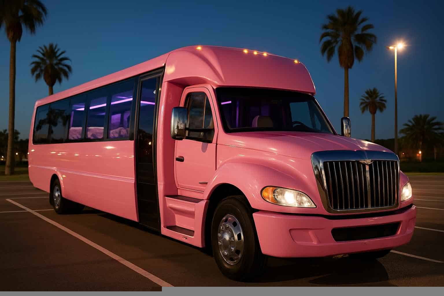 Pink Party Buses in Pasadena Texas