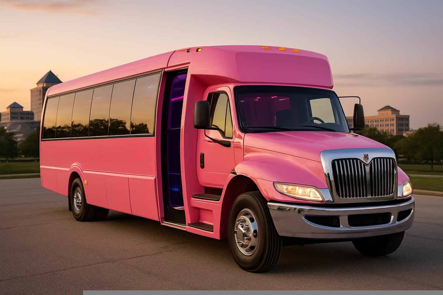 Sugar Land Texas Pink Party Bus Rental