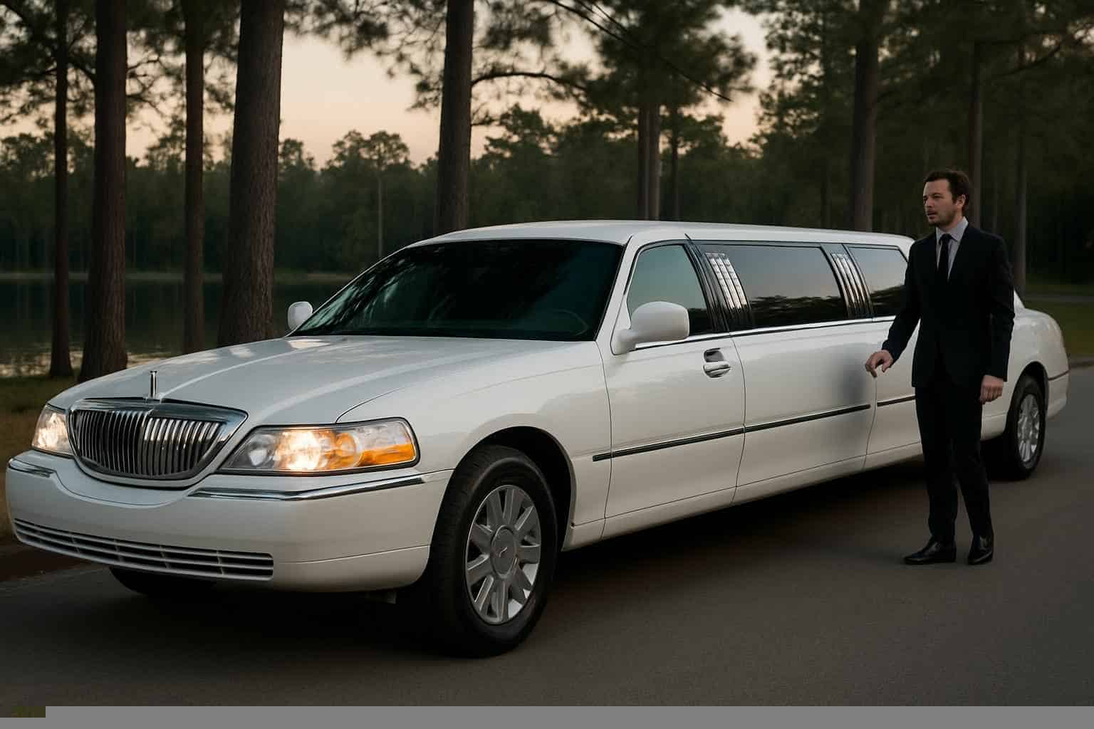 The Woodlands Texas White Limo Rental