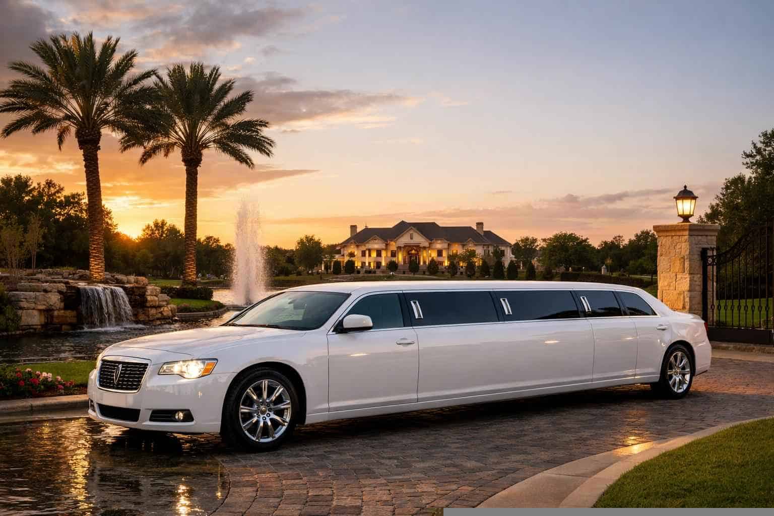 White Limo Rental in Cypress Texas