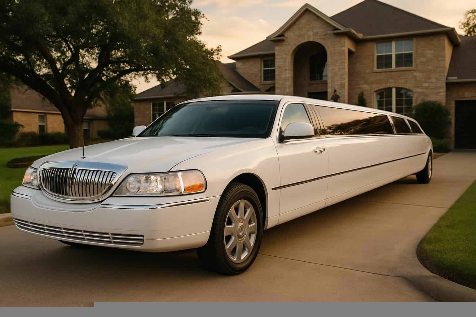 White Limo Rental in Katy Texas