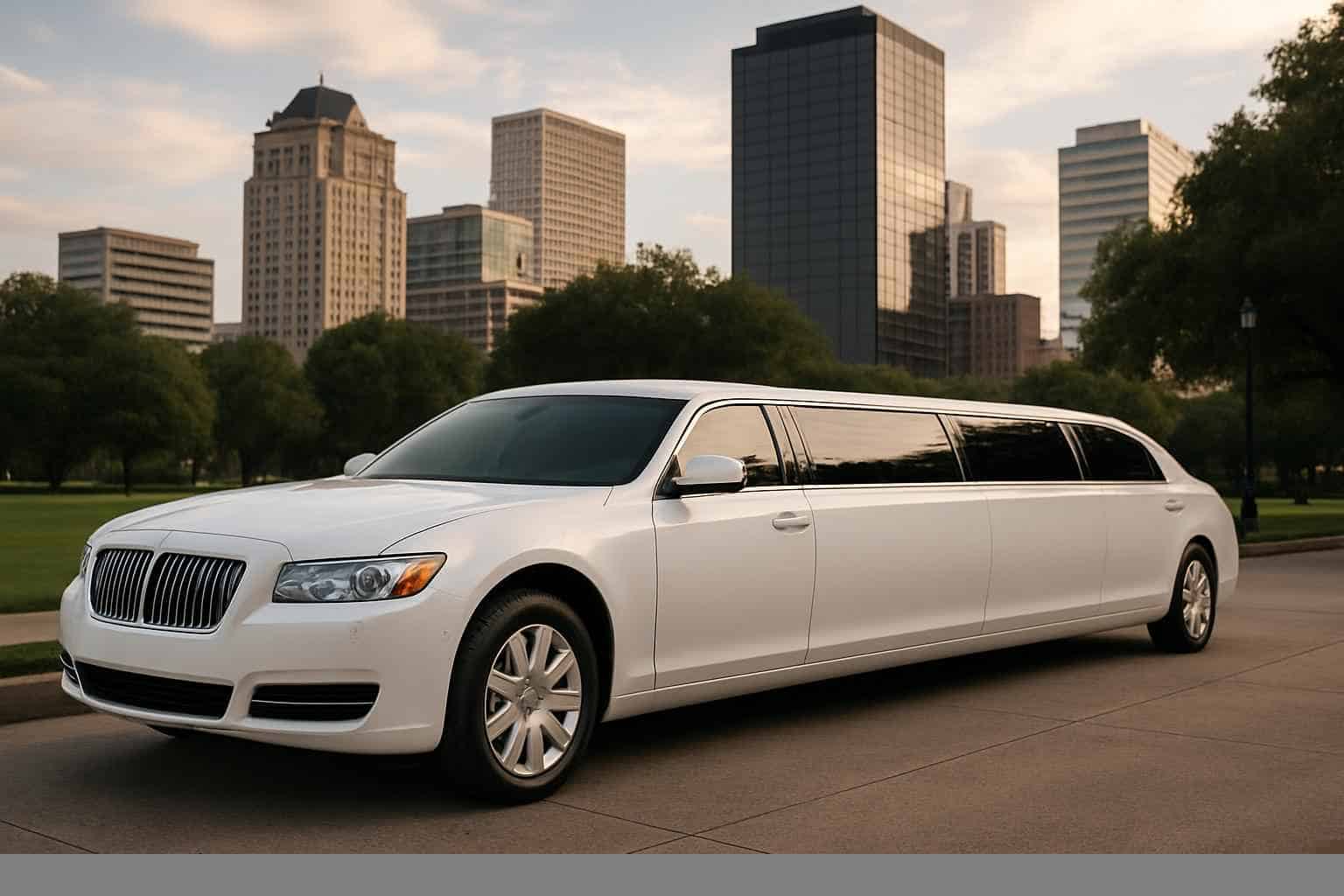 White Limo Rental in Missouri City Texas