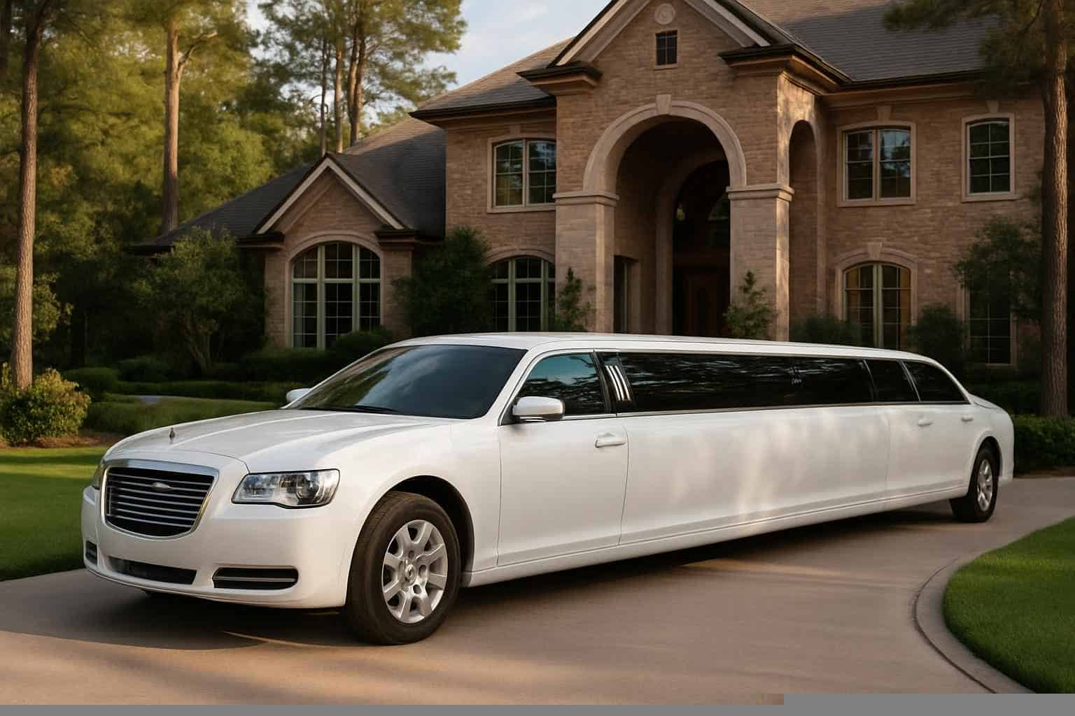 White Limo Rental In The Woodlands Texas