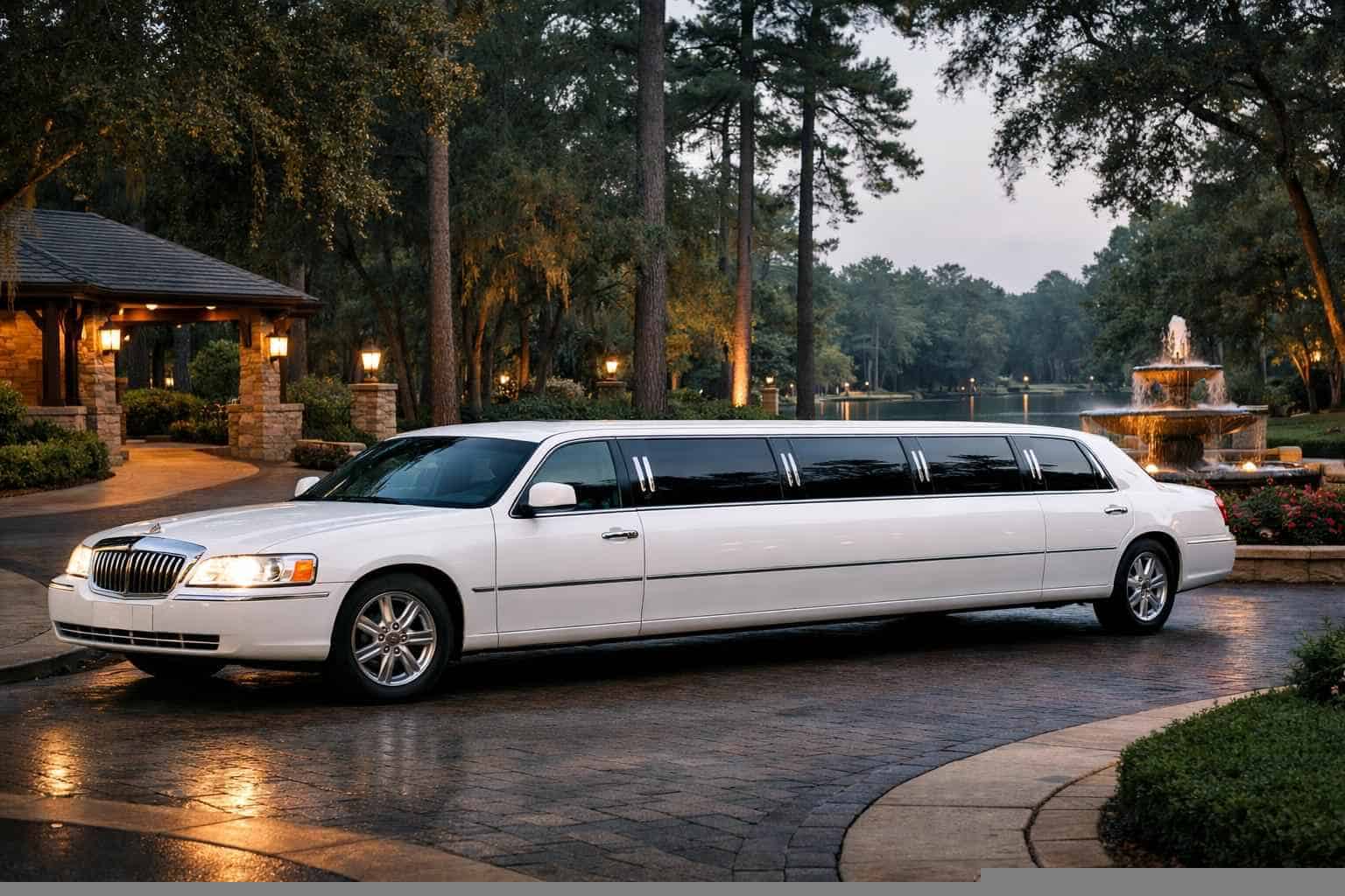 White Limo Rental Near Me Kingwood TX
