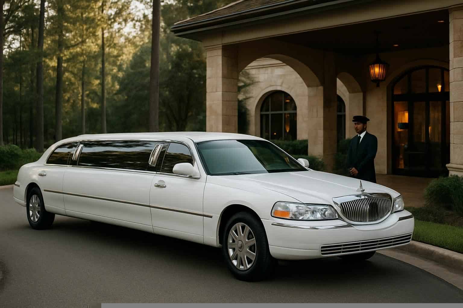 White Limo Rental The Woodlands TX