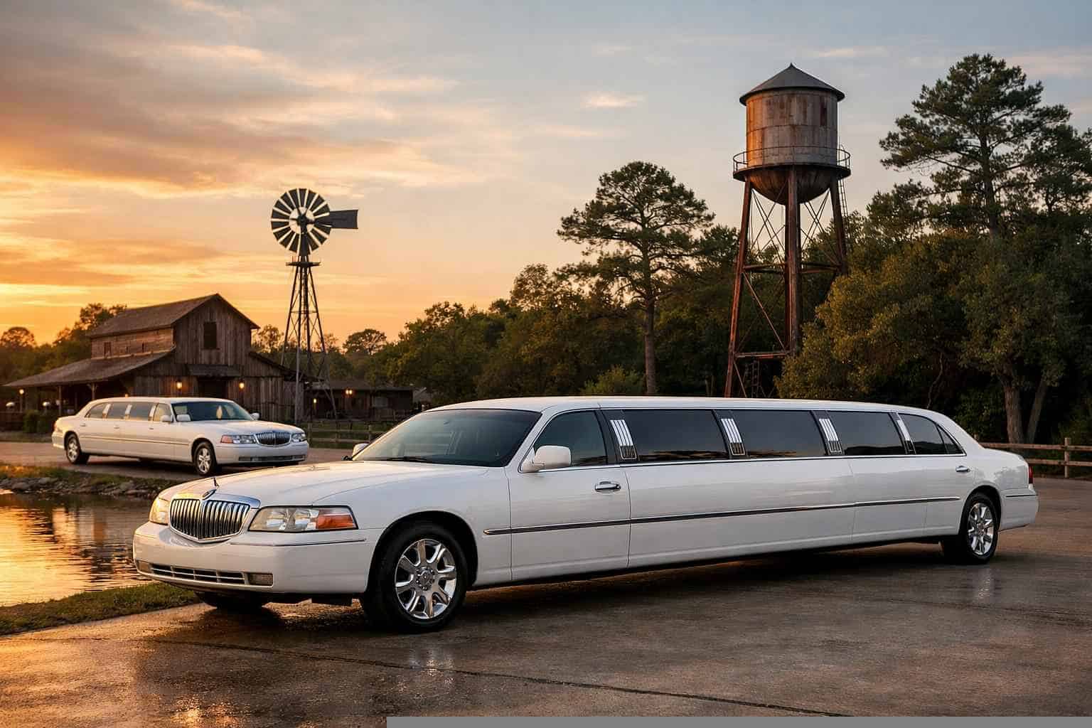 White Limousines in Humble Texas