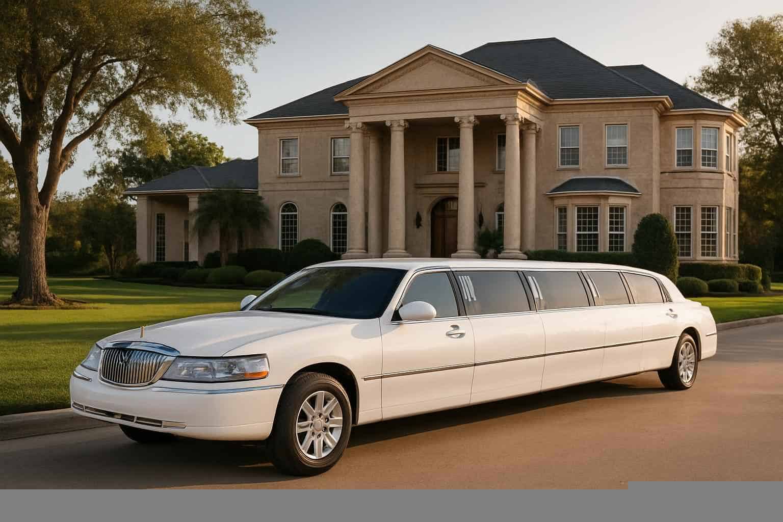 White Limousines in Katy Texas