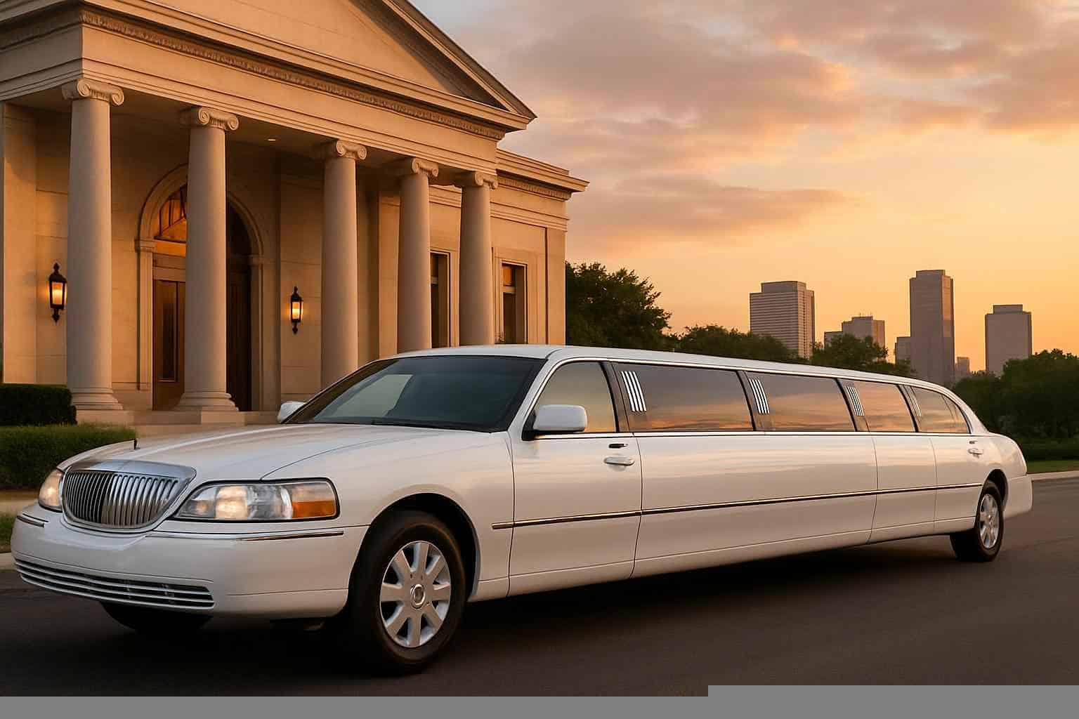 White Limousines in Missouri City Texas