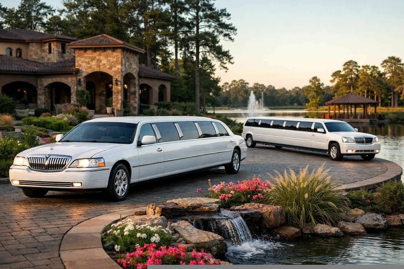 White Limousines in Spring Texas