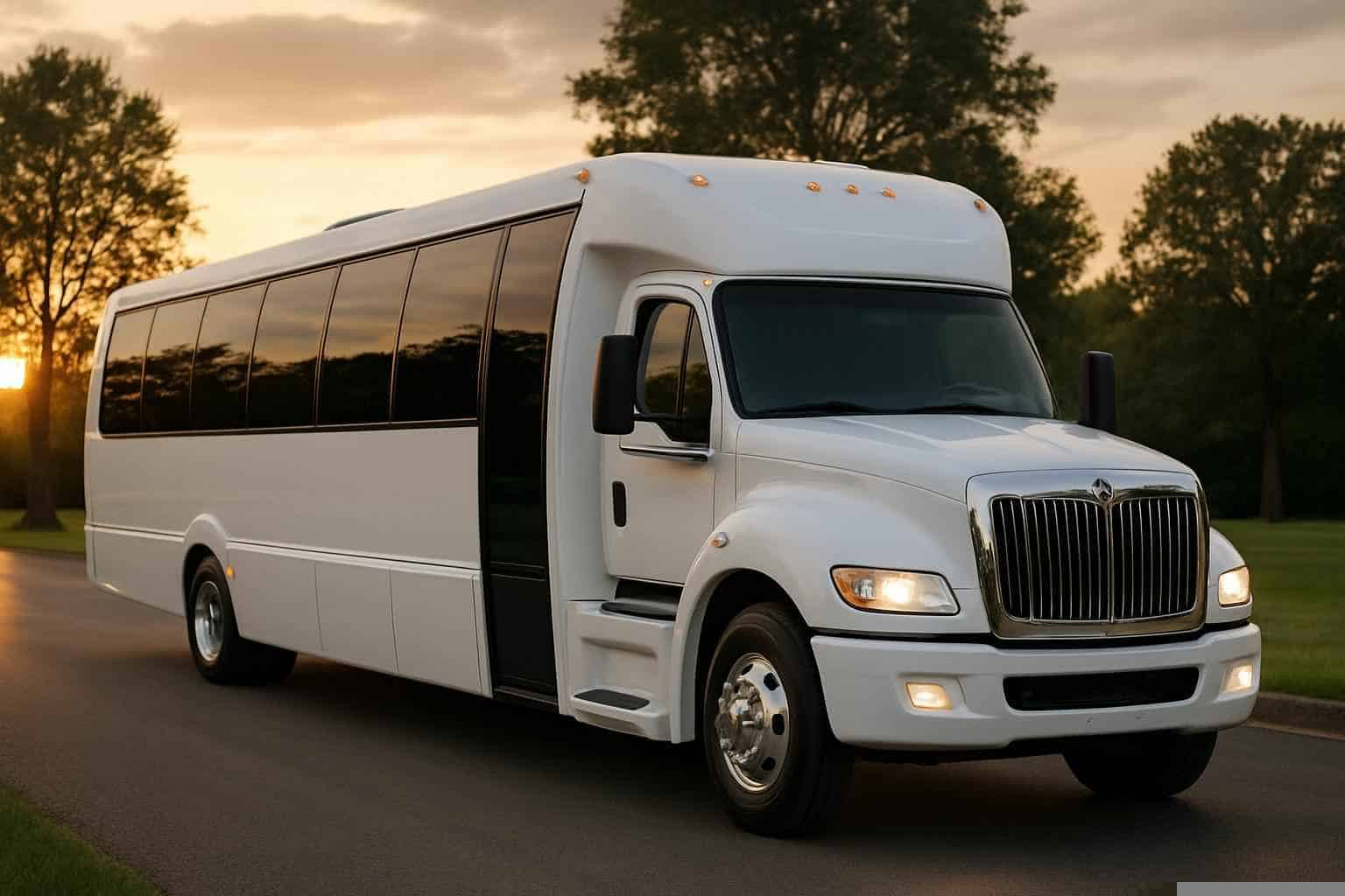 White Party Bus Rental Near Me Conroe TX