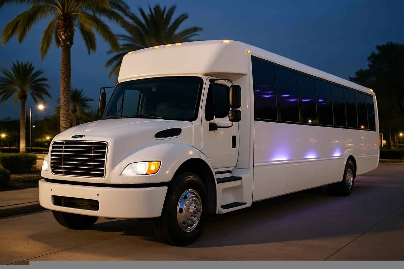 White Party Bus Rental Pasadena TX