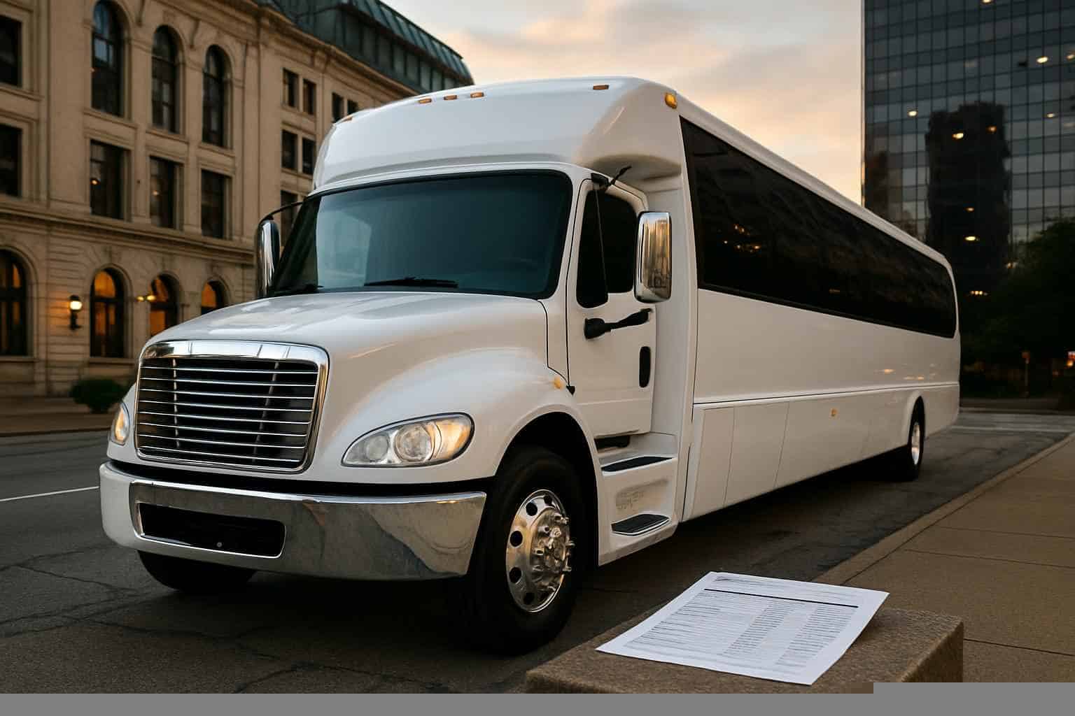 White Party Bus Rental Prices in Houston TX