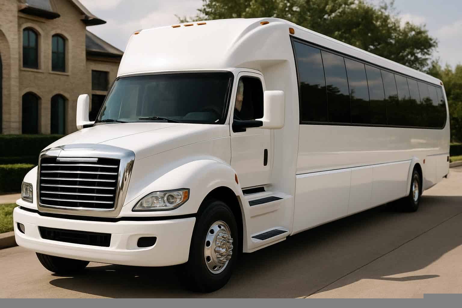 White Party Bus Rental Prices in Katy TX