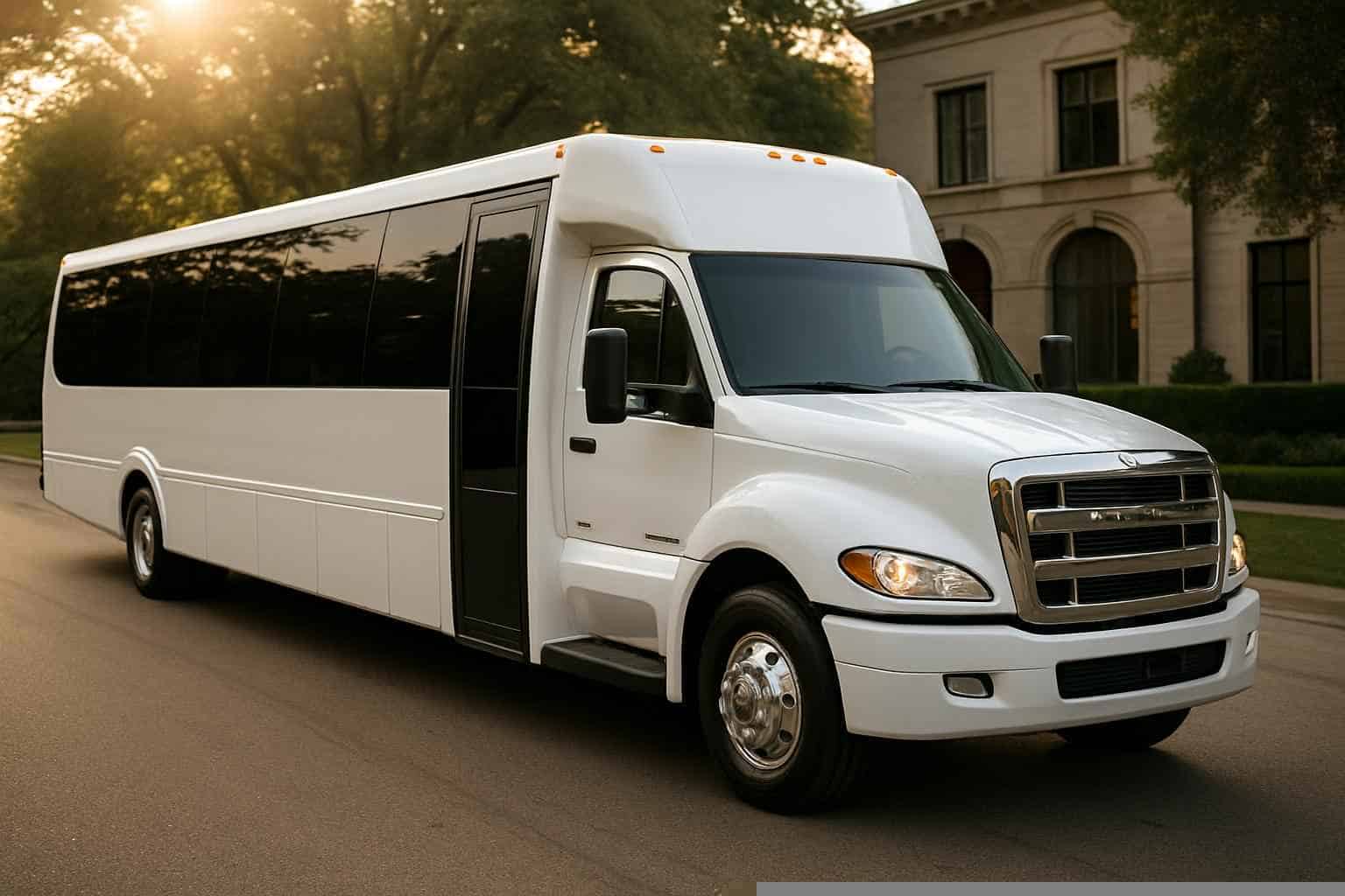 White Party Bus Rental Prices in Missouri City TX