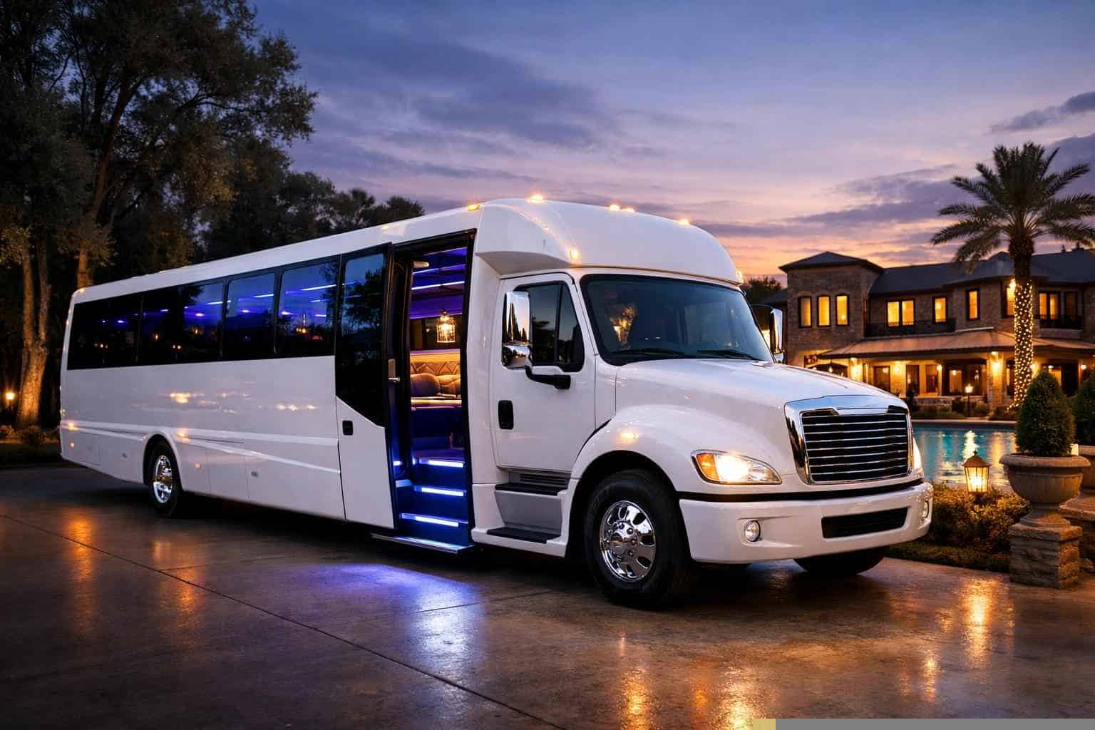 White Party Bus Rental Spring TX