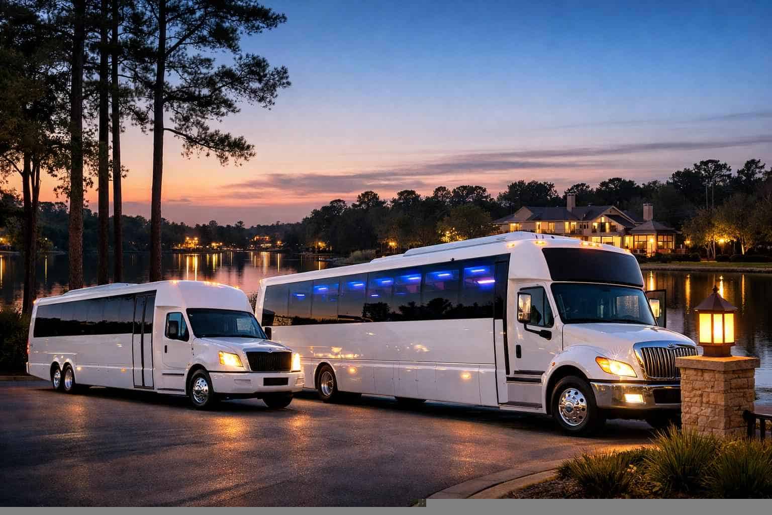 White Party Buses in Kingwood Texas