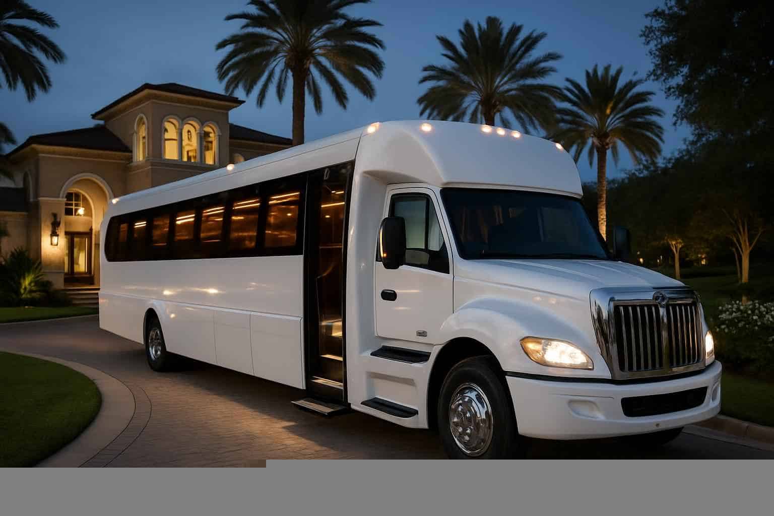 White Party Buses in Sugar Land Texas