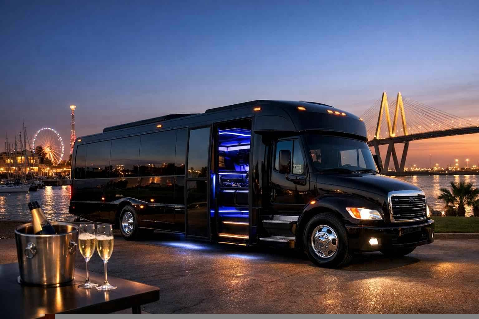 Best Black Party Bus Rental in La Porte Texas