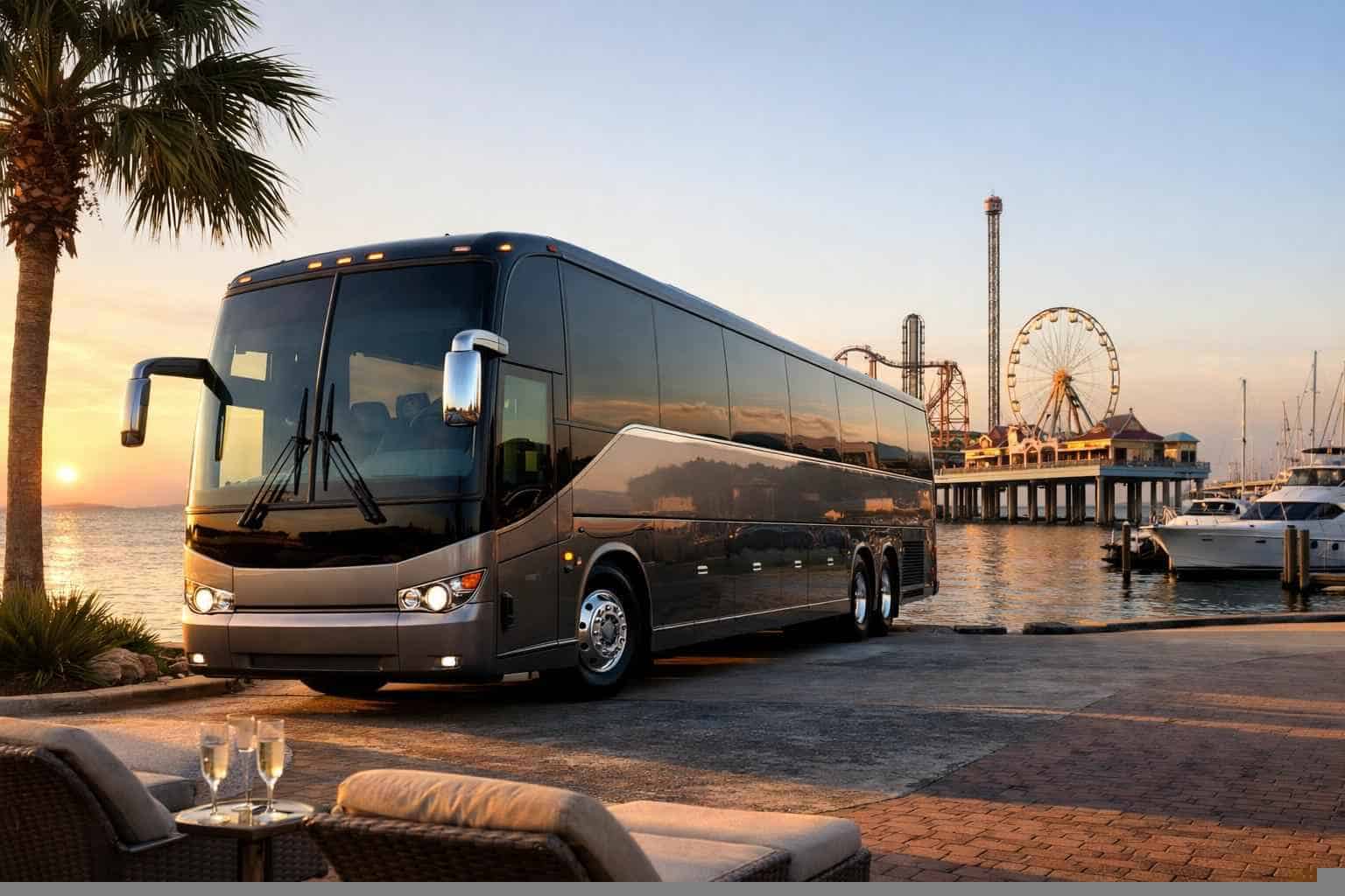 Best Charter Bus Rental in Galveston Texas