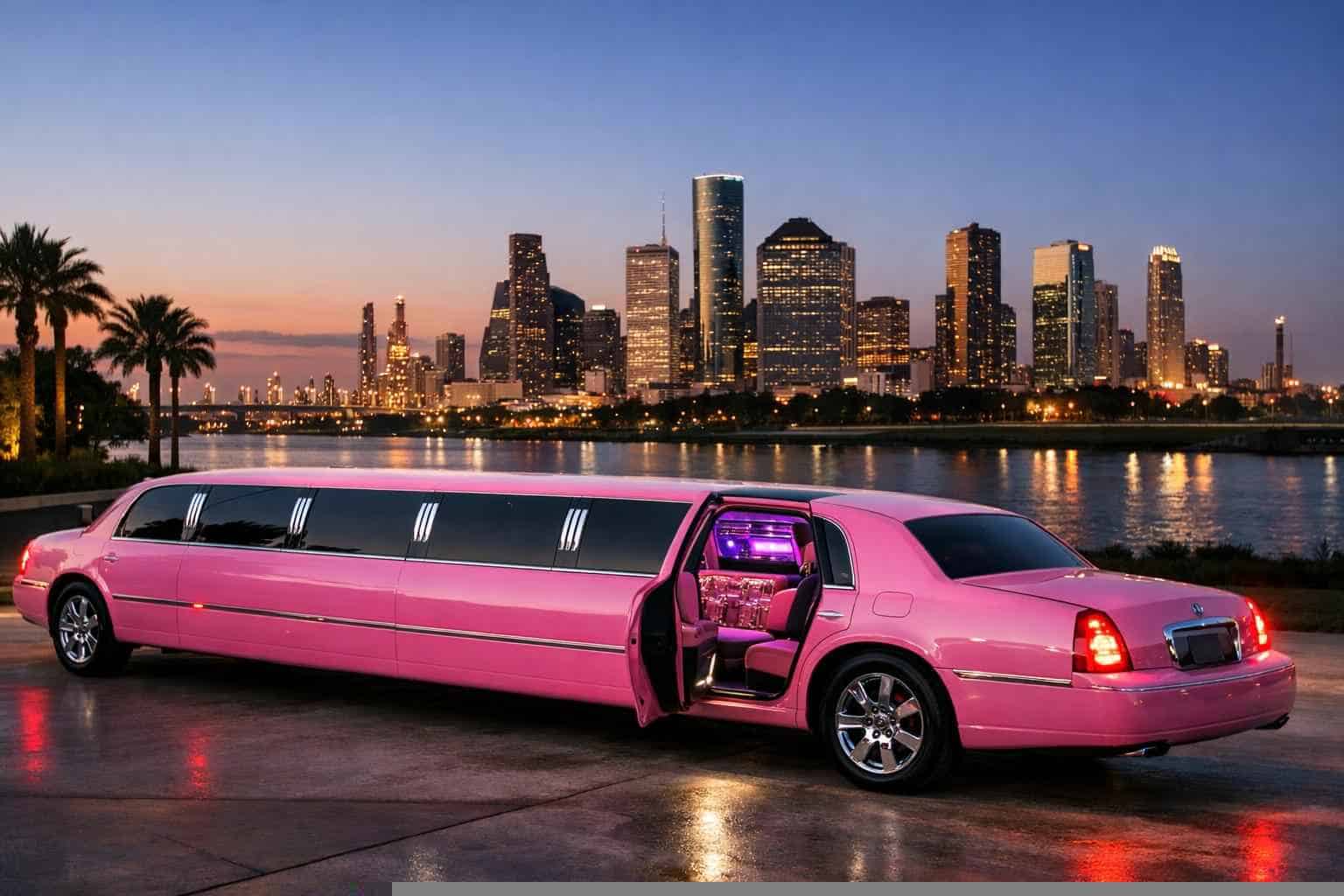 Best Pink Limo Rental in Texas City Texas