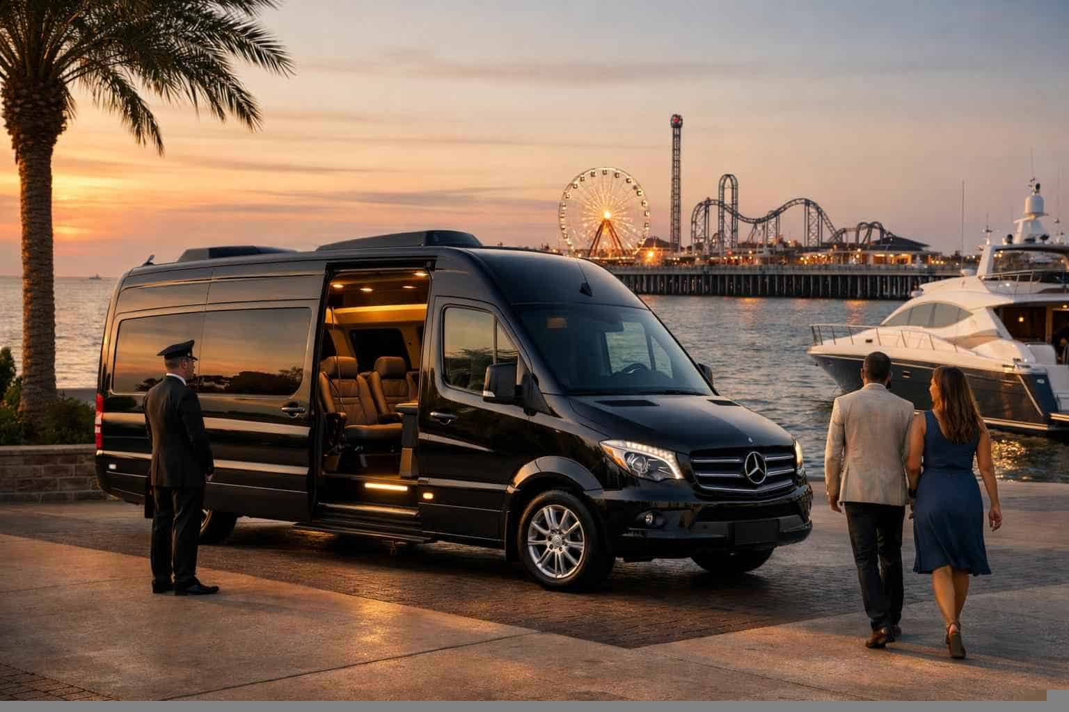 Best Sprinter Van Rental with Driver in Galveston Texas