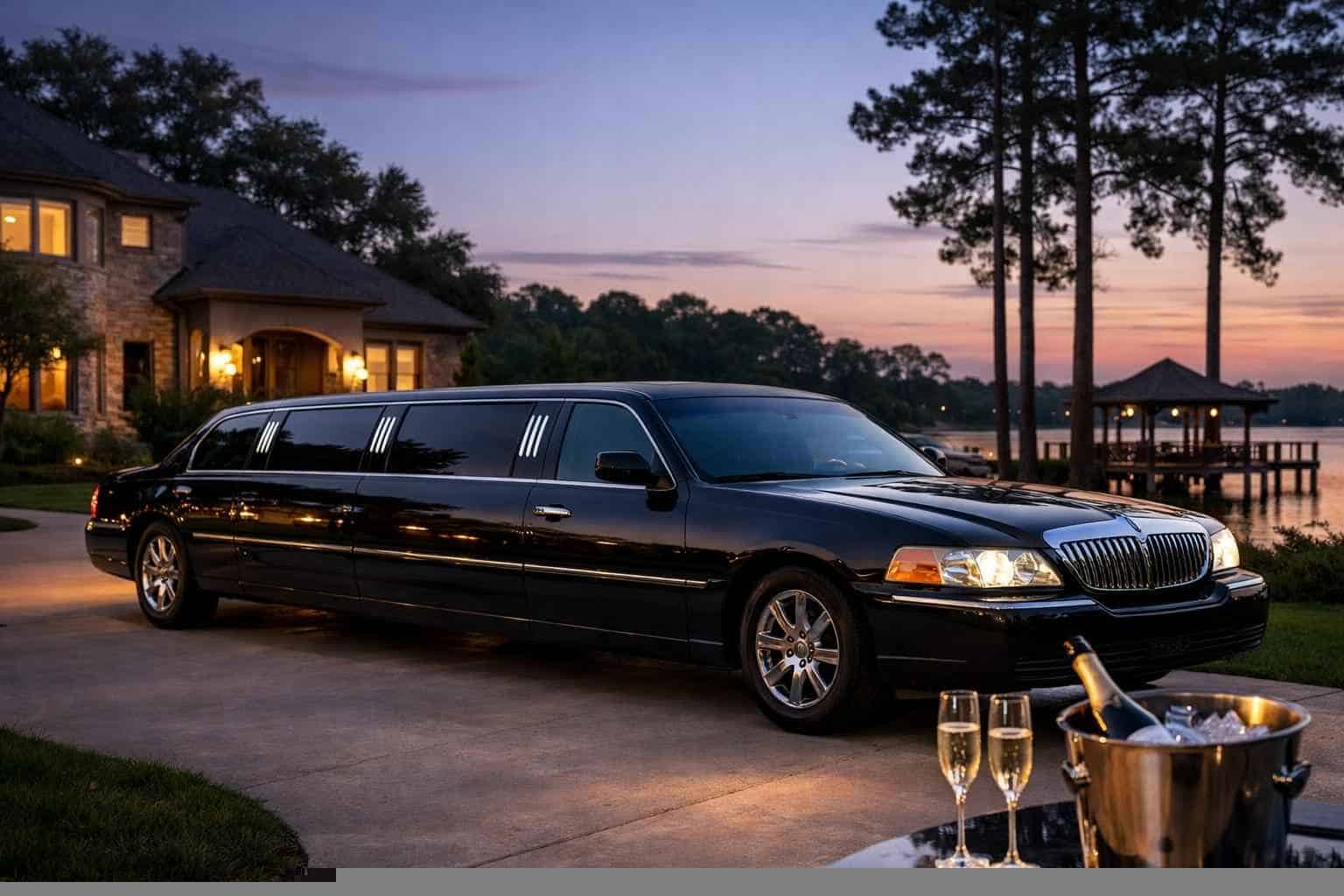 Black Limo Rental Near Me Friendswood TX