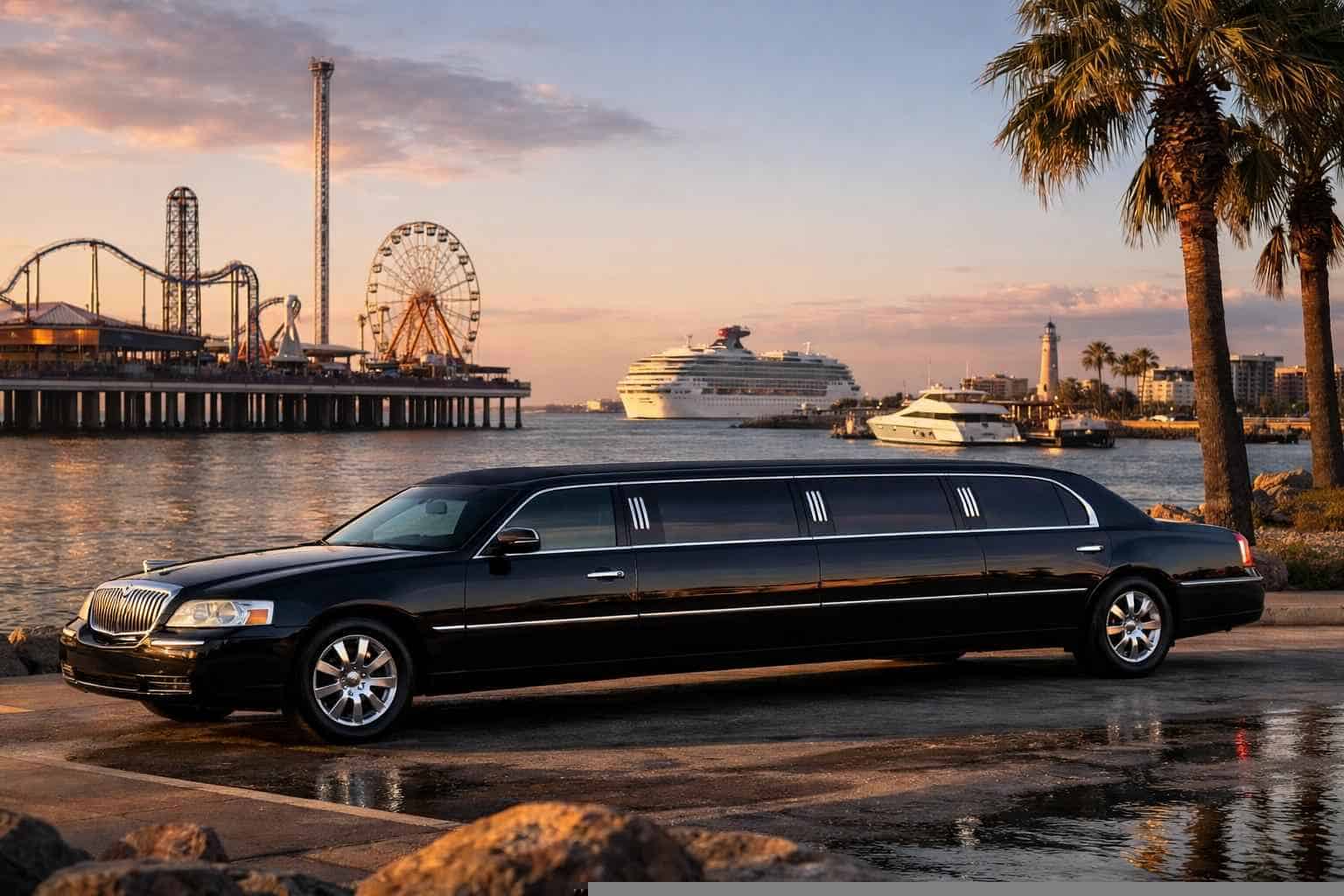 Black Limo Rental Near Me Galveston TX