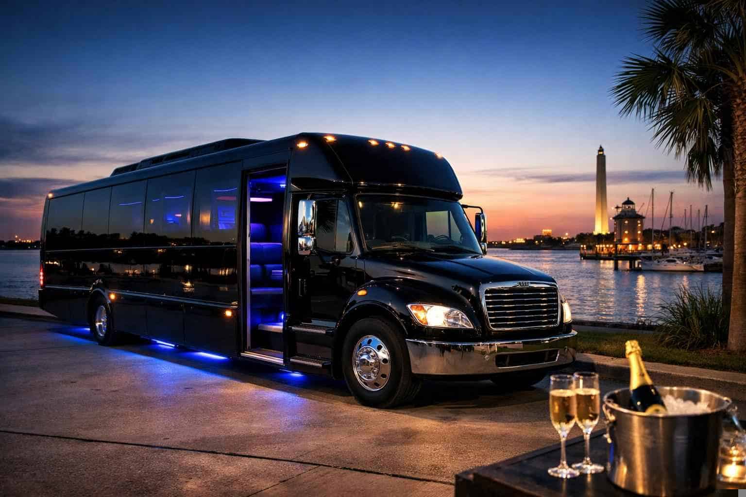 Black Party Bus Rental in La Porte Texas